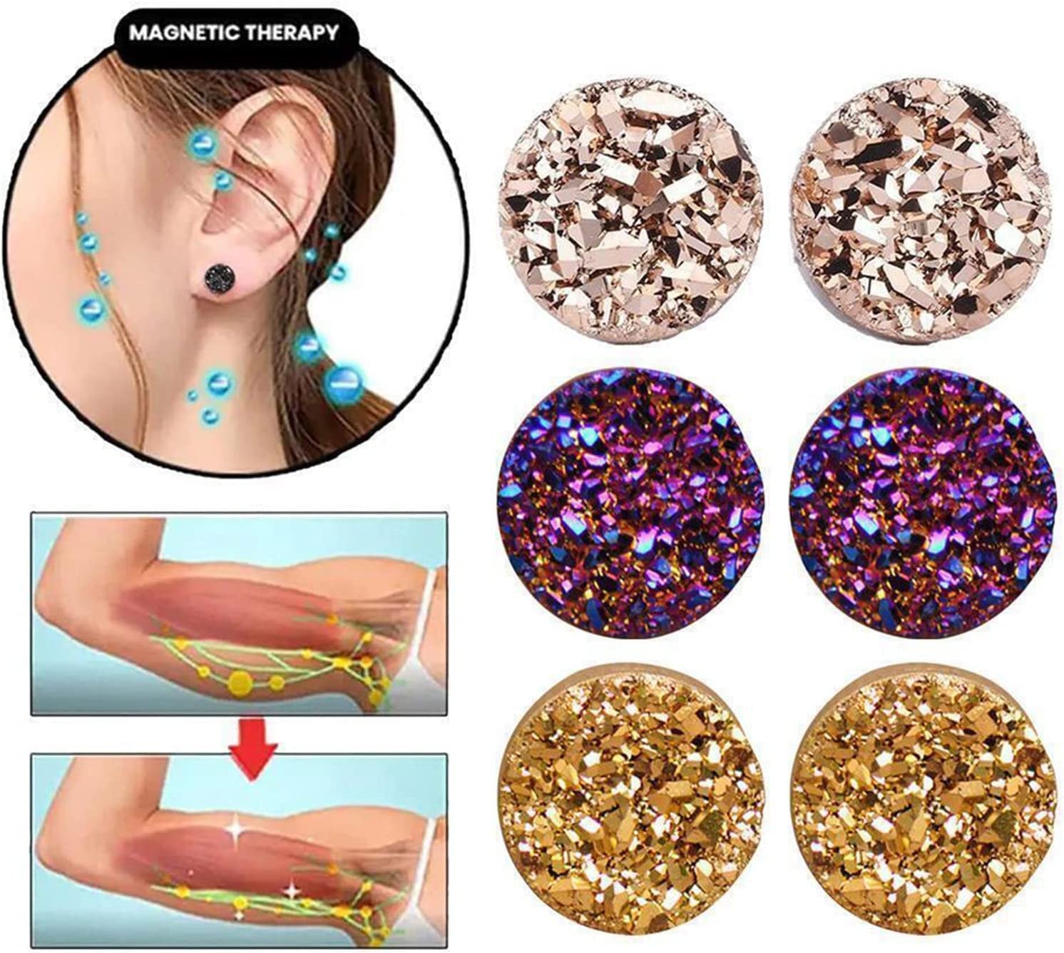 Ear Allure Magnetic Earrings, EarAllure Magnetic Earrings, Non Piercing Magnetic Acupressure vfjiki