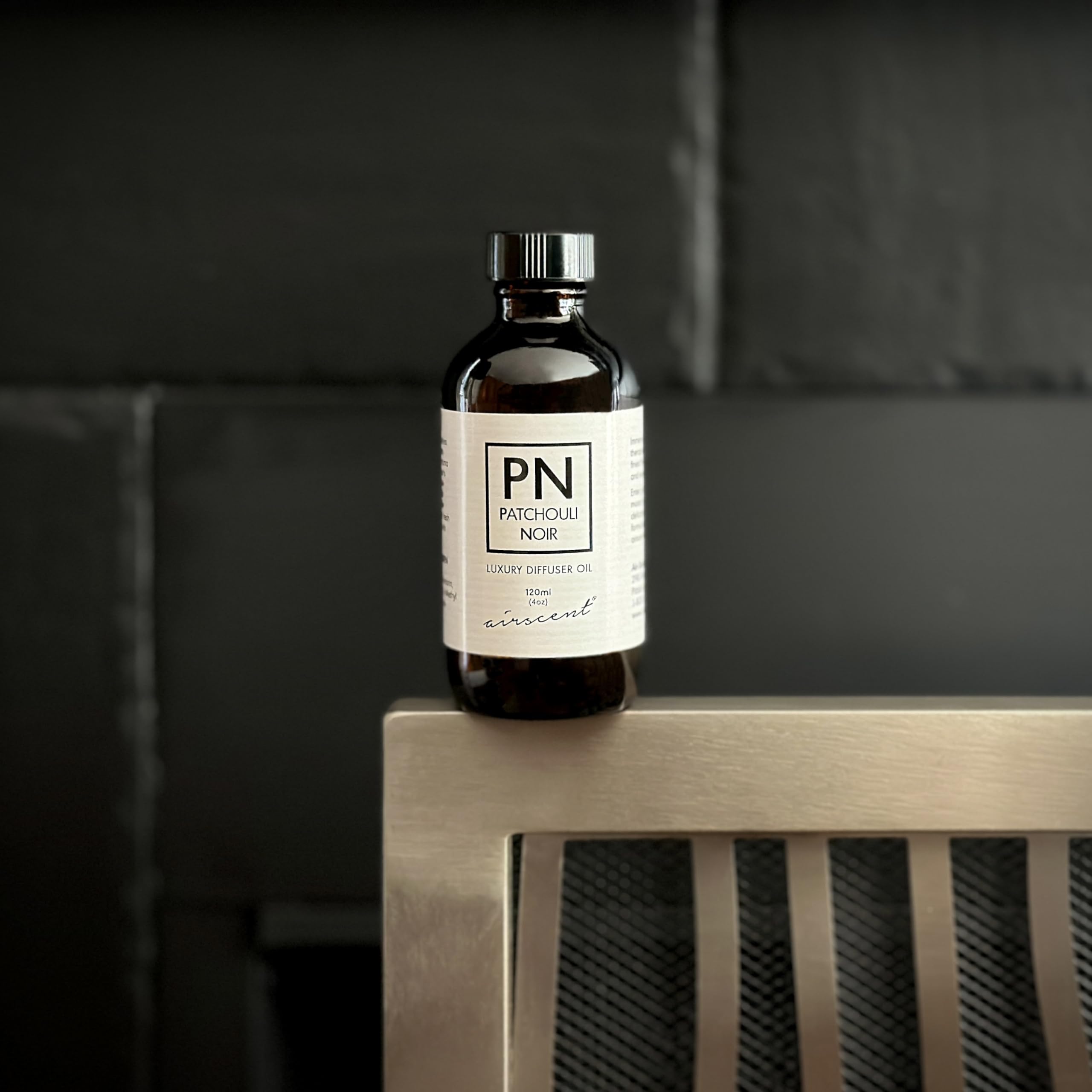 Patchouli Noir Diﬀuser Oil - Air-Scent Aroma and Essential Oil Blend - 120 Milliliter (4 ﬂ oz) Bottle Air-Scent