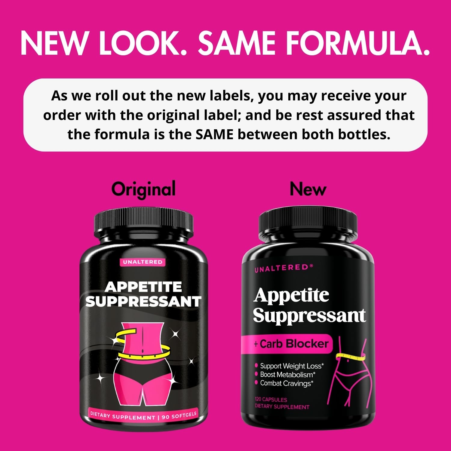 UNALTERED Appetite Suppressant for Women - Combat Cravings, Bloating, & Support Weight Loss UNALTERED