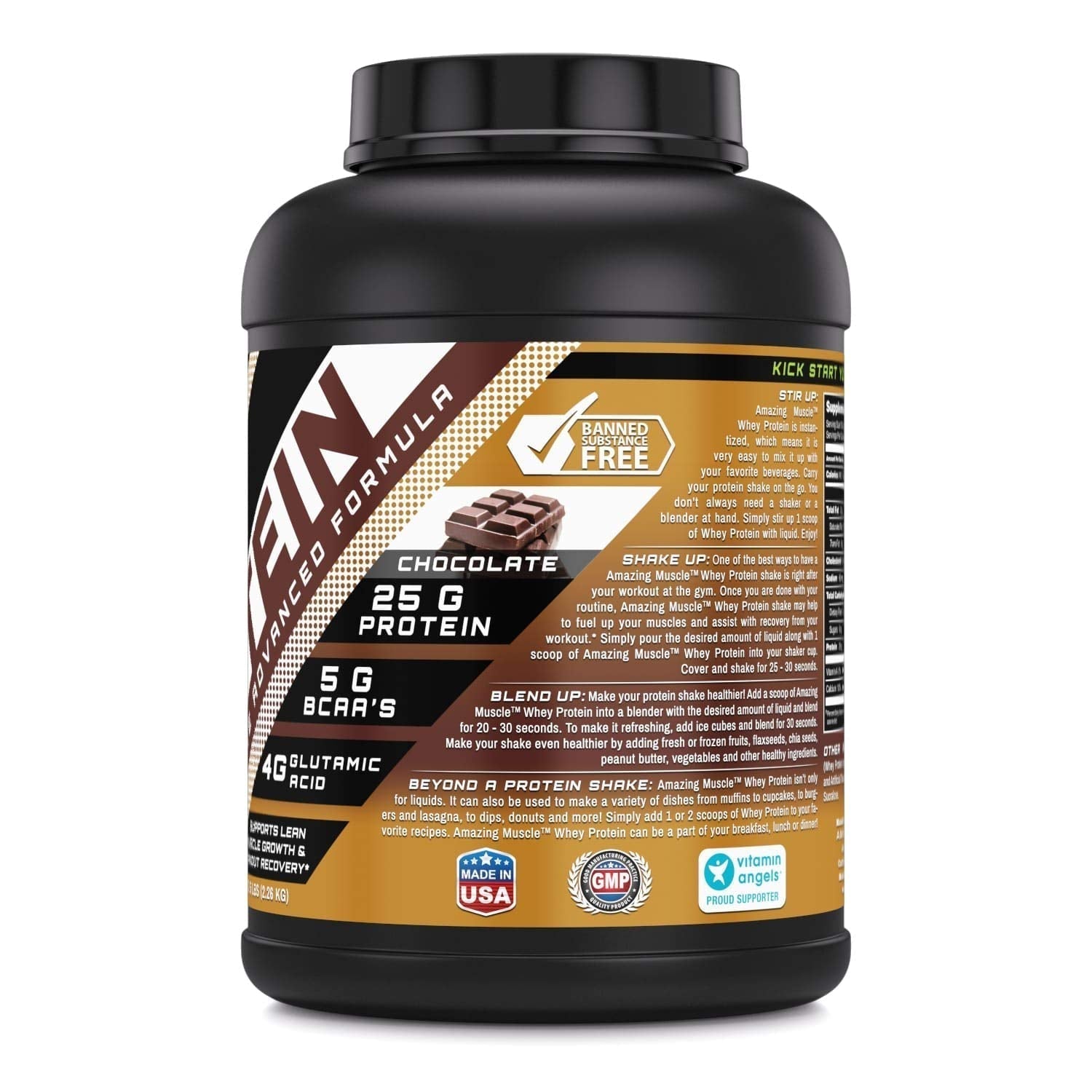Amazing Muscle 100% Whey Protein Powder *Advanced Formula with Whey Protein Amazing Nutrition