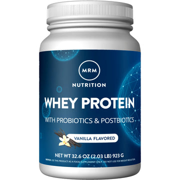 MRM Nutrition Whey Protein | Vanilla Flavored |18g Protein | with 2 Billion probiotics 