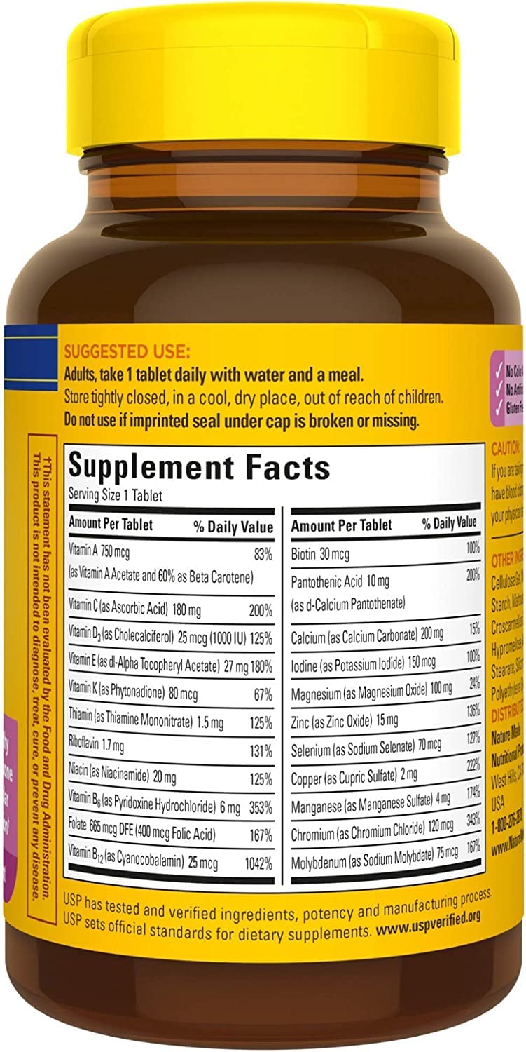 Nature Made Multi for Her 50+ Vitamin/Mineral Tablets 90 ea (Pack of 4) Nature Made