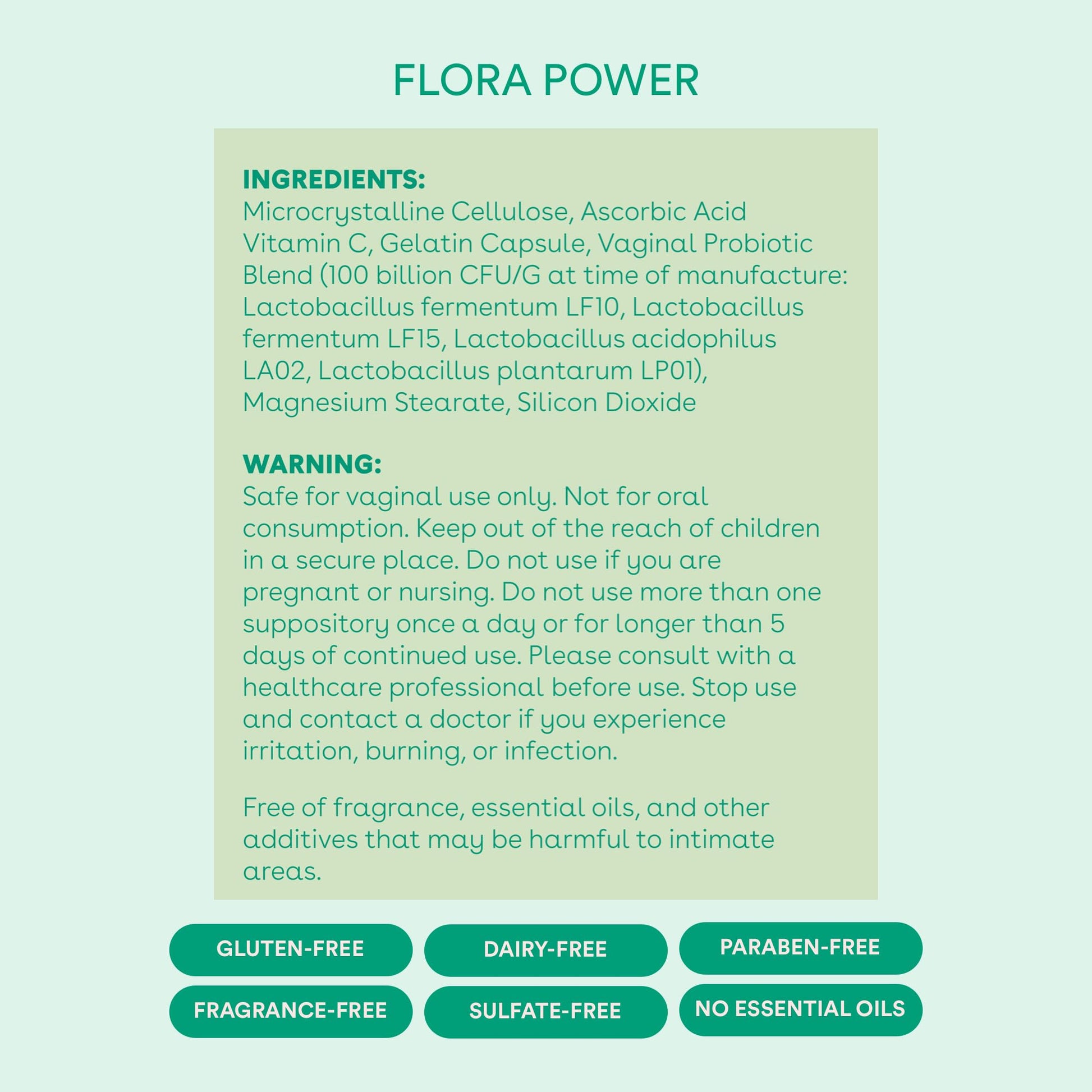 Love Wellness Flora Power & Good Girl Probiotics | Vaginal Suppositories & Prebiotics for Women Love Wellness