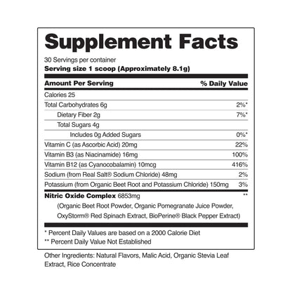 Snap Supplements USDA Organic Beet Root Powder, 3-in-1 Nitric Oxide Supplement, Support Healthy Blood Circulation, 250g (30 Servings, Apple)