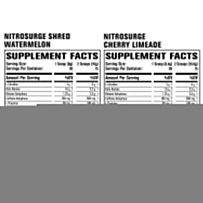 Jacked Factory Nitrosurge Pre-Workout in Cherry Limeade & Watermelon Nitrosurge Shred Thermogenic Pre-Workout for Men & Women