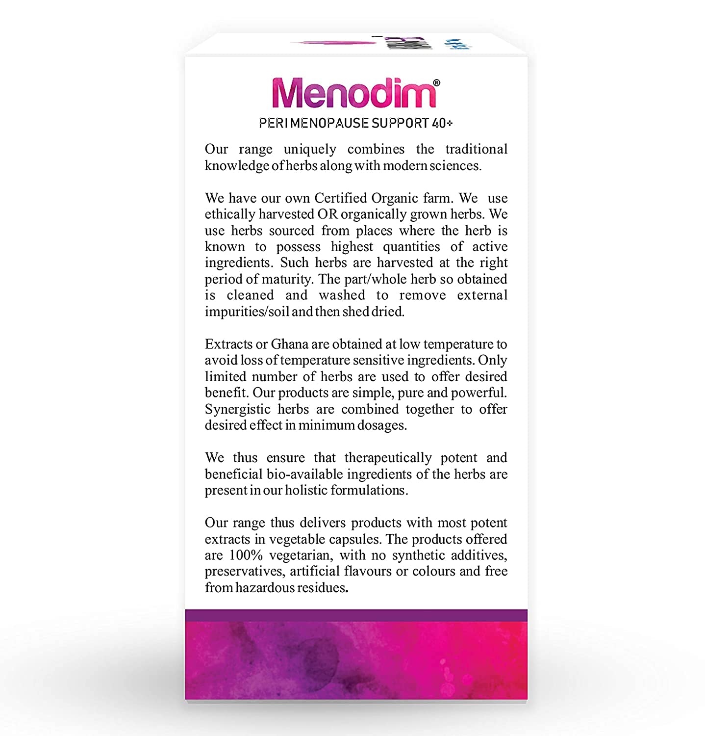 Ifra Nisarga Herbs Menodim, for Pre-Menopause Relief, Fatigue & Functional Imbalance Support Ifra