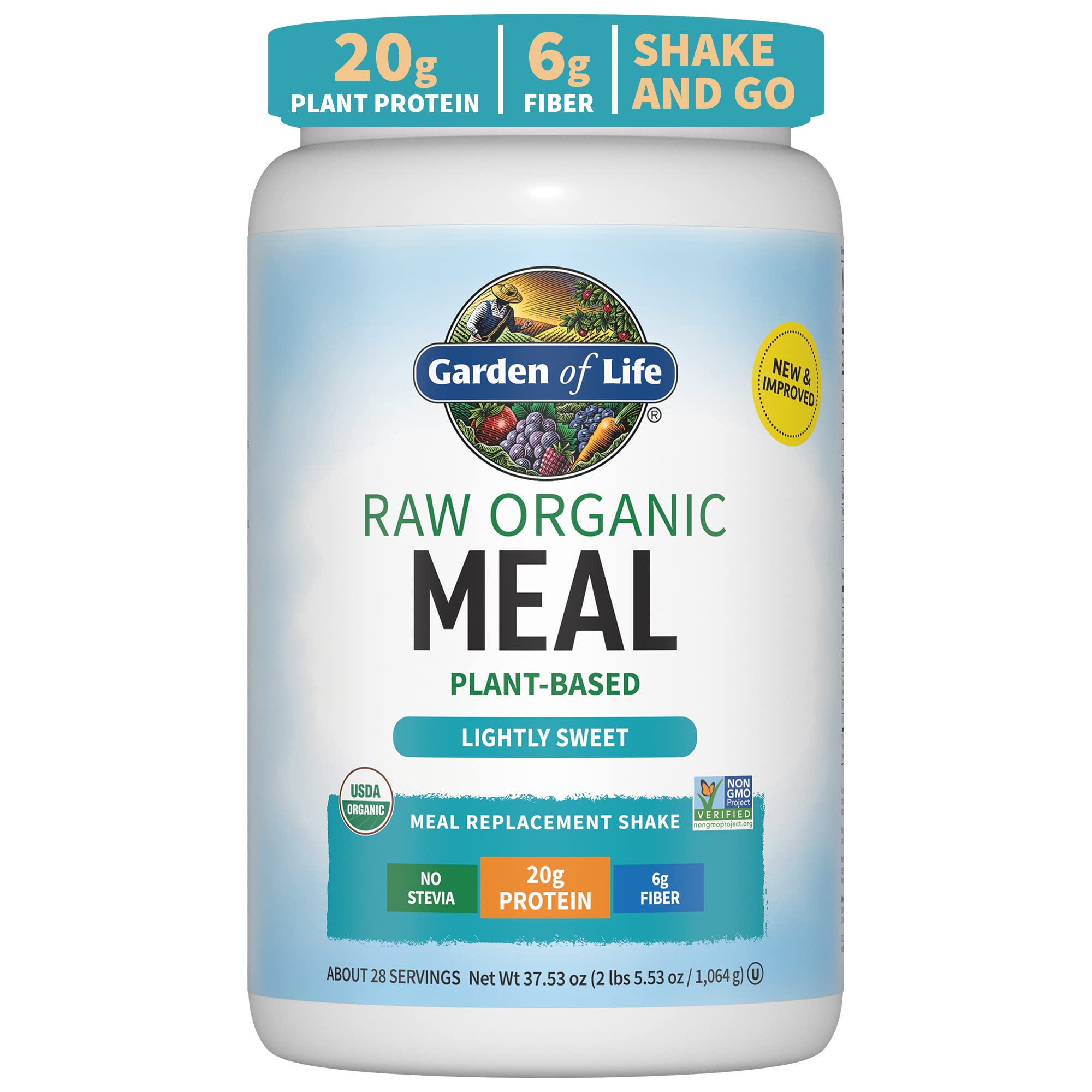 Garden of Life Vegan Protein Powder - Raw Organic Meal Replacement Shakes