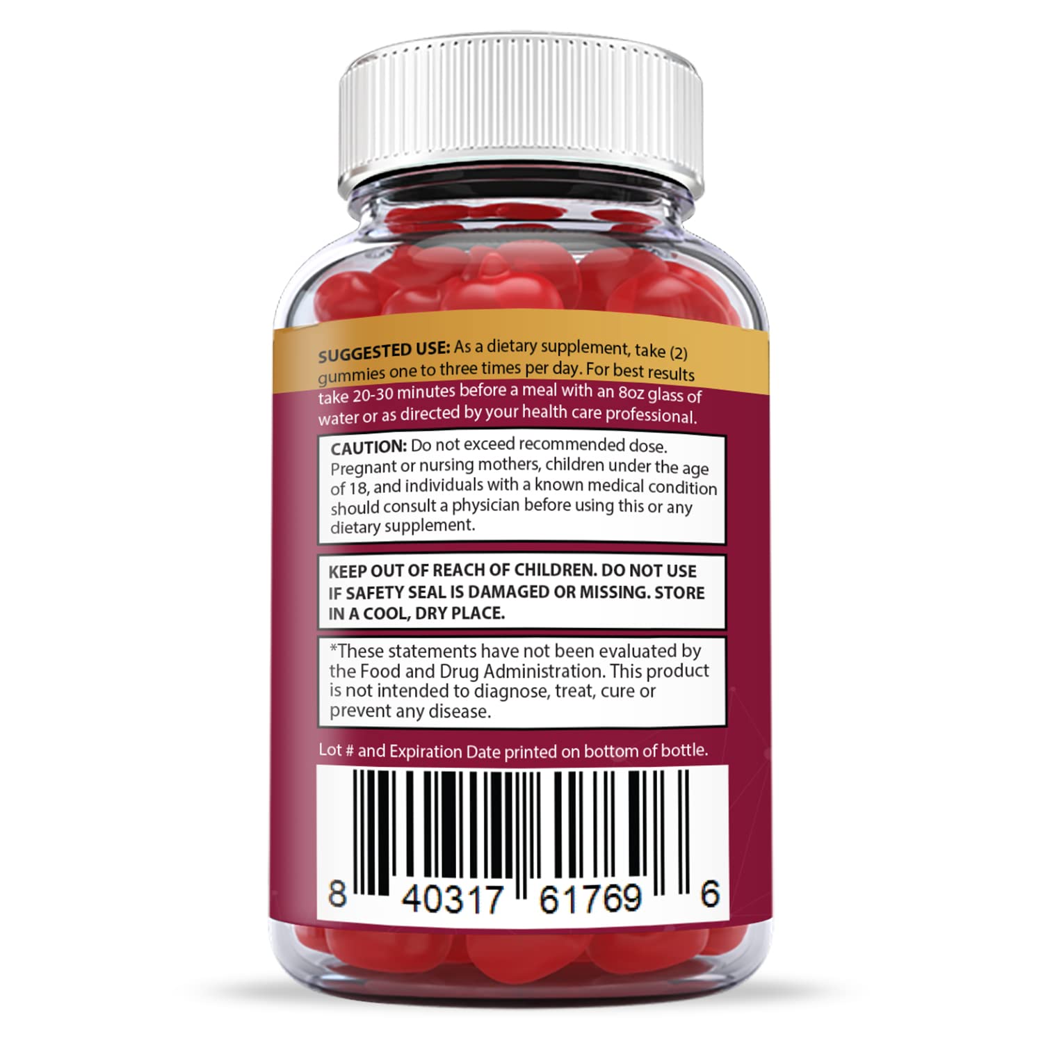 Justified Laboratories Great Results Keto ACV Gummies 1000MG with Pomegranate Juice Justified Laboratories