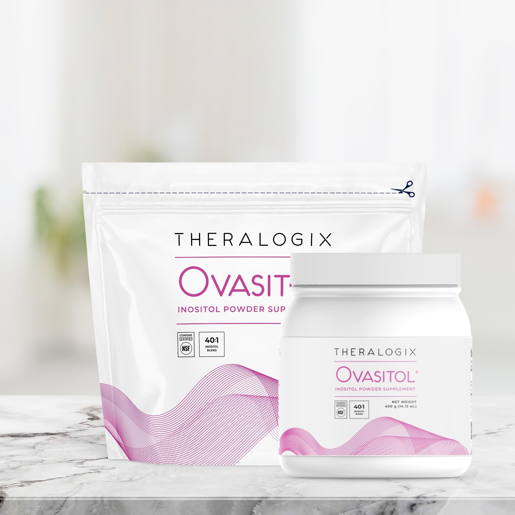 Theralogix Ovasitol Inositol Powder - 180 Servings - Myo-Inositol & D-Chiro Inositol Theralogix