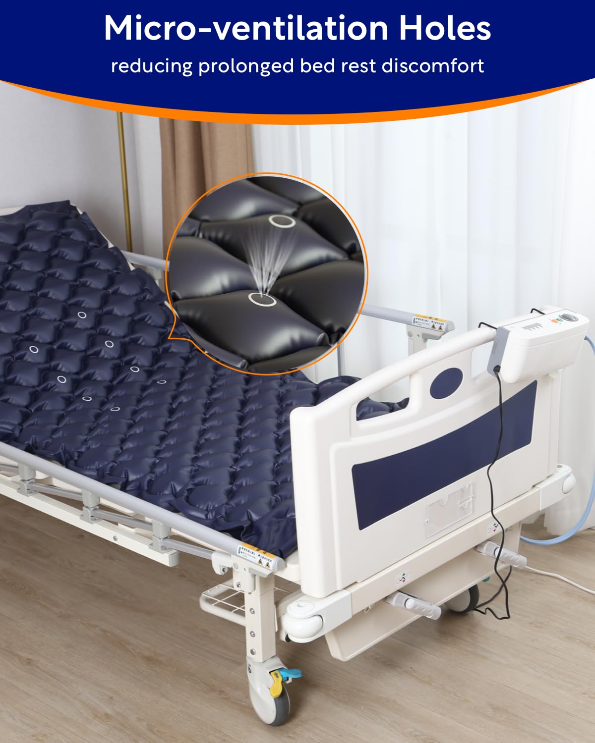 VOCIC Alternating Air Pressure Mattress Pad-with Micro Air Holes & Sleep Mode-Bed Sore