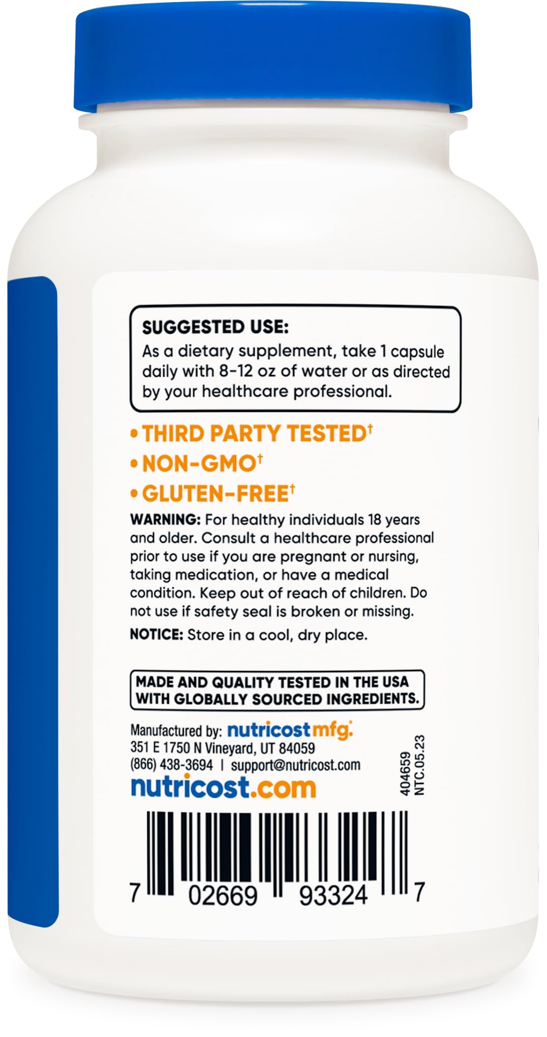 Nutricost High Potency Vitamin B Complex 460mg, 120 Capsules - with Vitamin C - Energy Nutricost