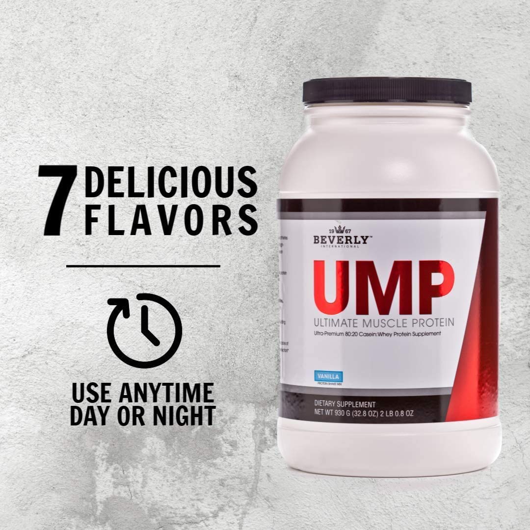 Beverly International UMP Protein Powder, Strawberry. Unique Whey-Casein Ratio Beverly International