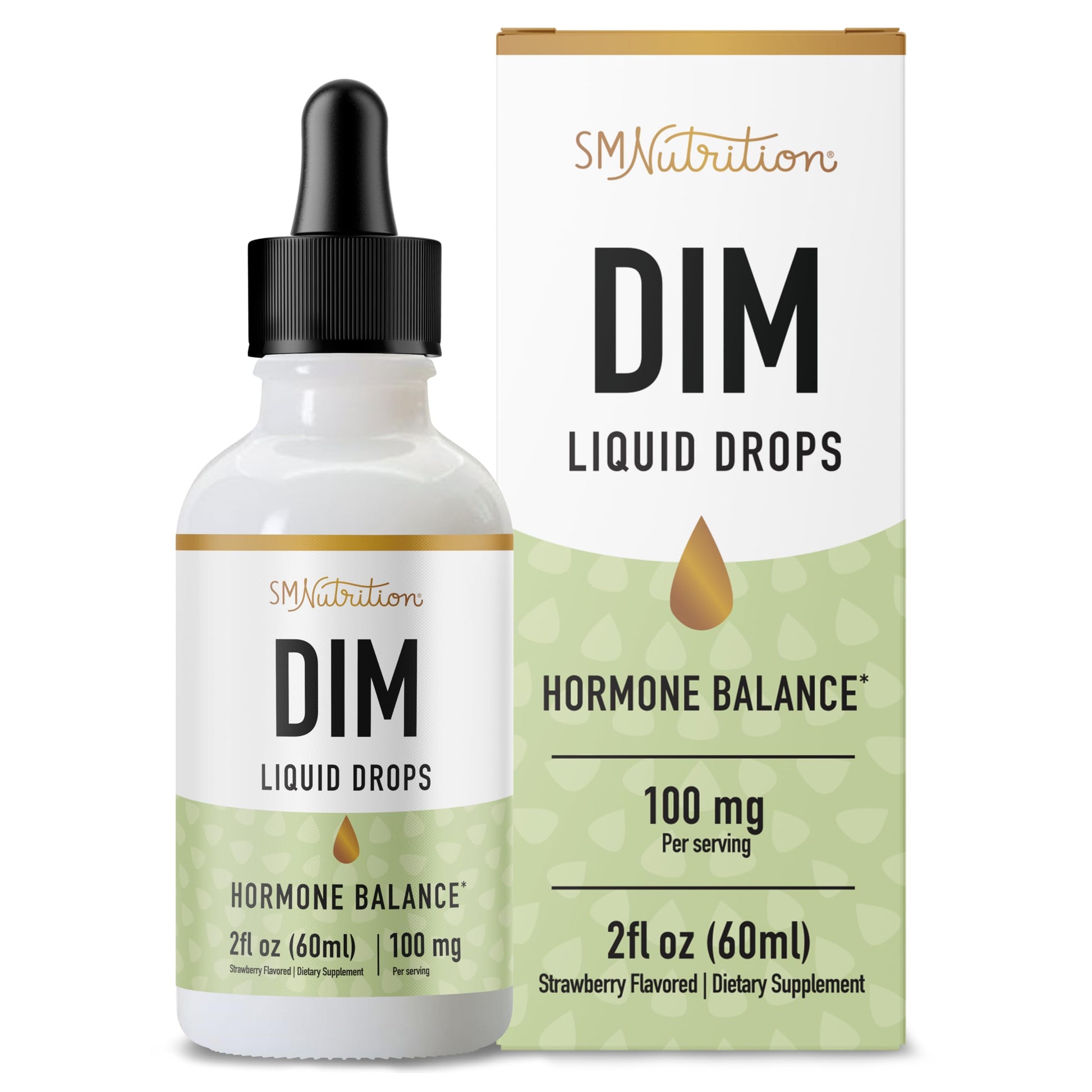 DIM Supplement Liquid Drops 100mg for Estrogen Balance for Women & Men | Hormone Balance