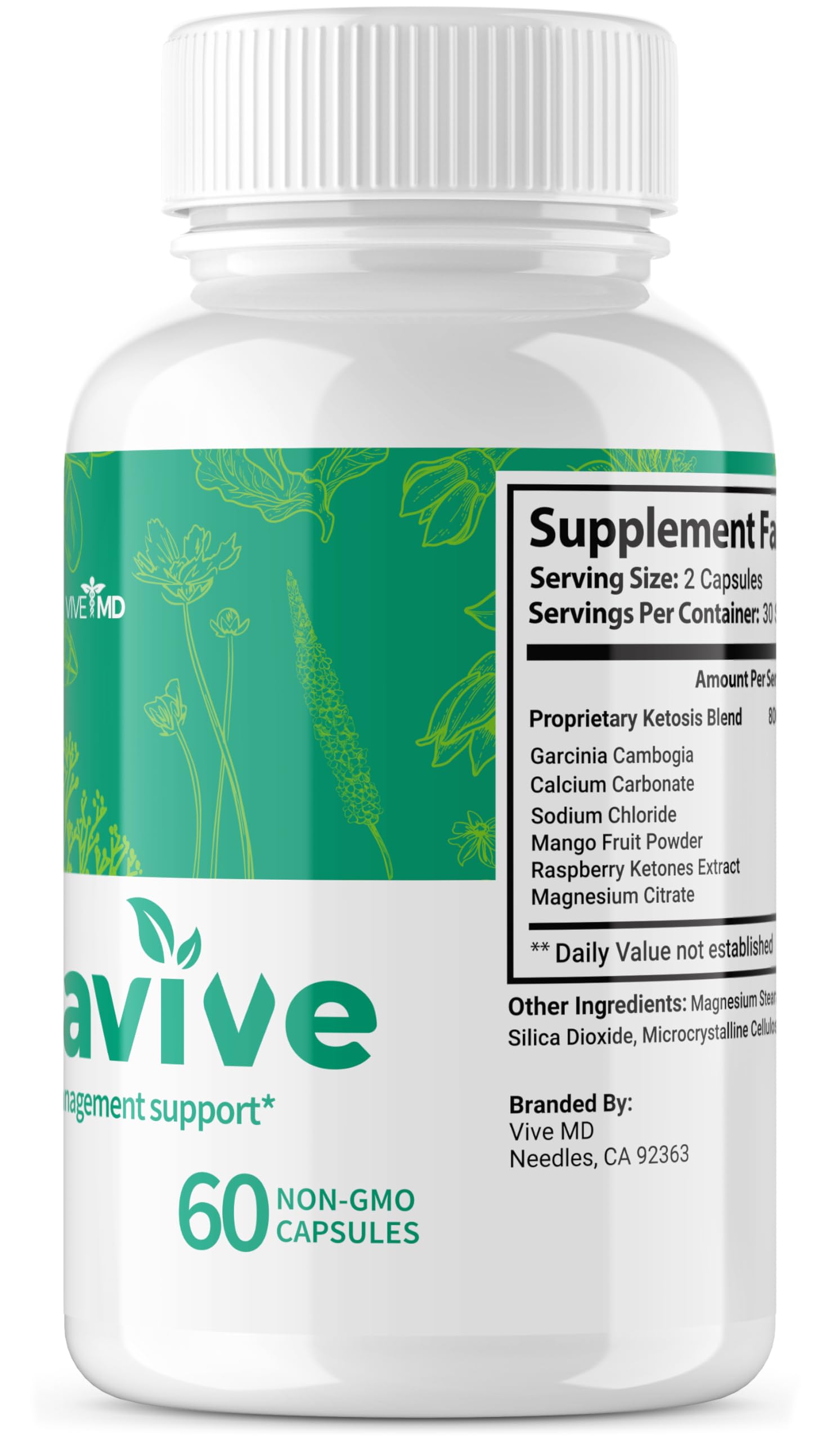 VIVE MD Puravive Premium Weight Management Capsules - Advanced Formula with 60 Non