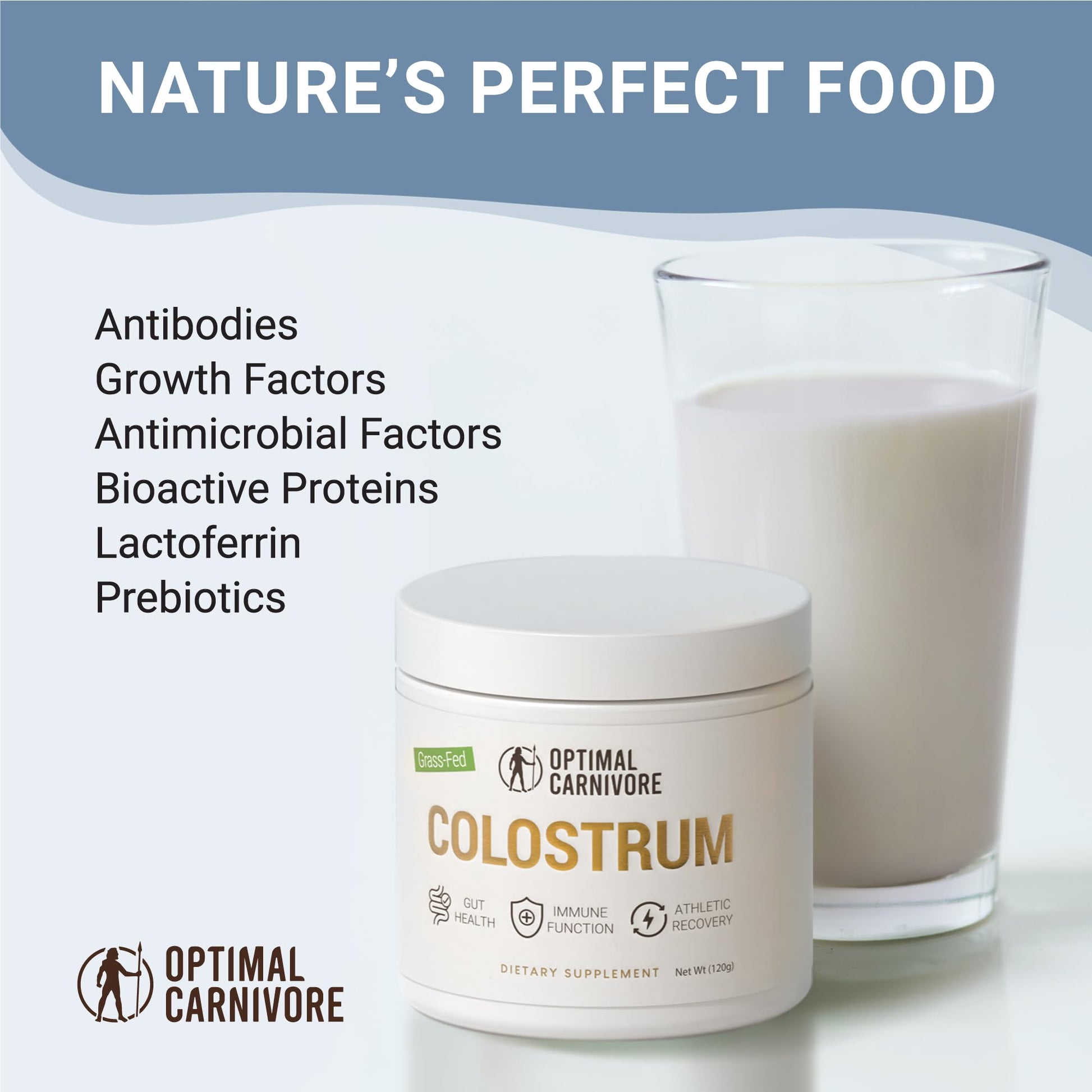 Grass Fed Colostrum Powder, Unflavored Bovine Colostrum for Humans Optimal Carnivore