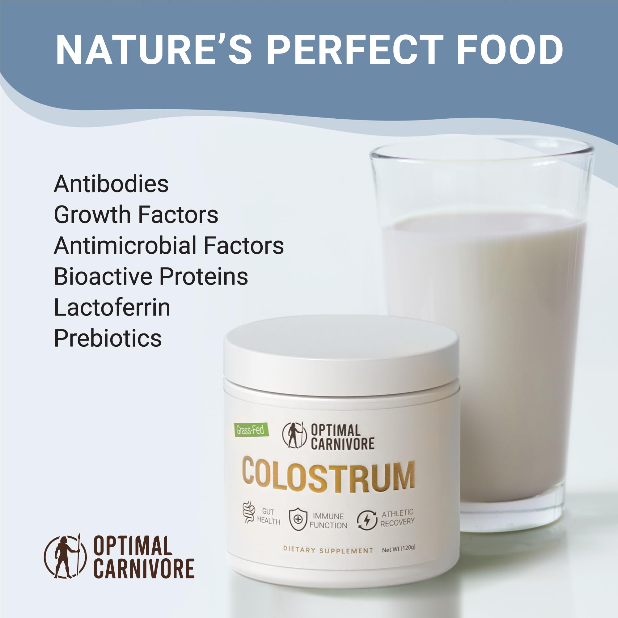 Grass Fed Colostrum Powder, Unflavored Bovine Colostrum for Humans Optimal Carnivore