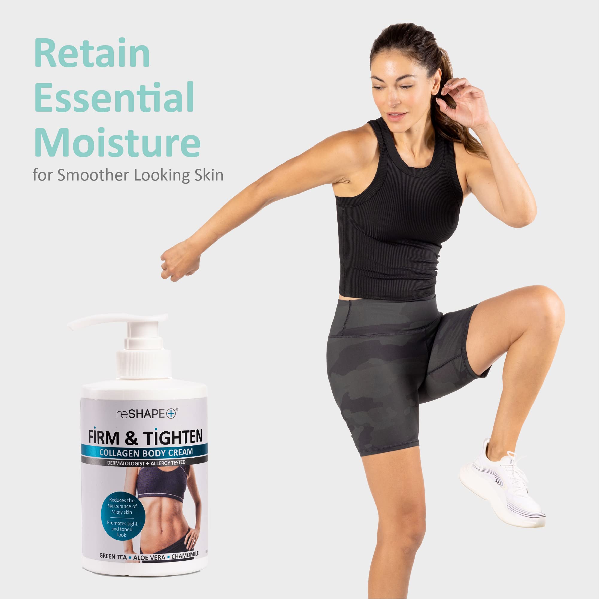 Reshape+ Collagen Body & Face Cream Moisturizing Skin Care Lotion, Skin Tightening Cellulite Reshape+