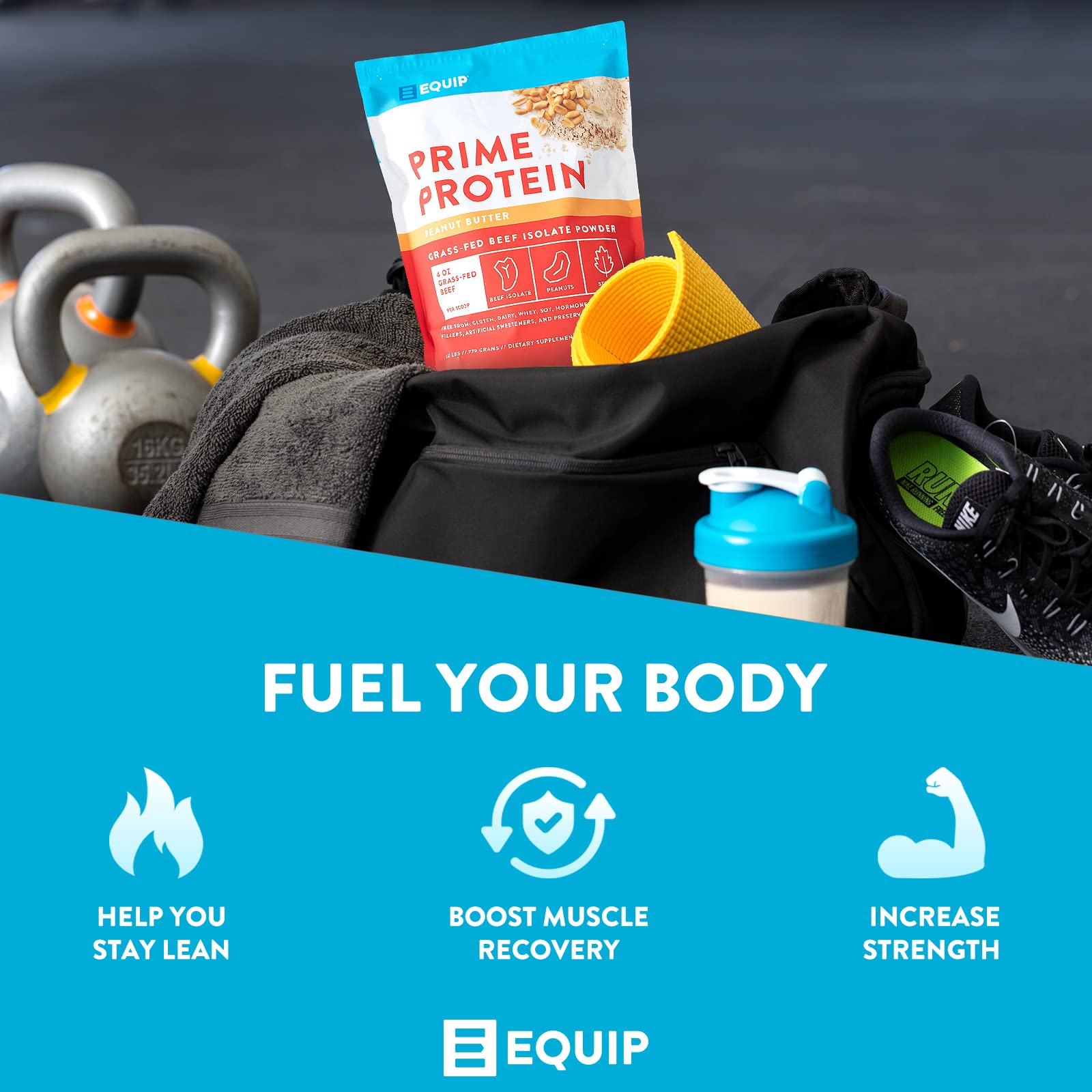 Equip Foods Prime Protein - Grass Fed Beef Protein Powder Isolate - Paleo and Keto Friendly Equip
