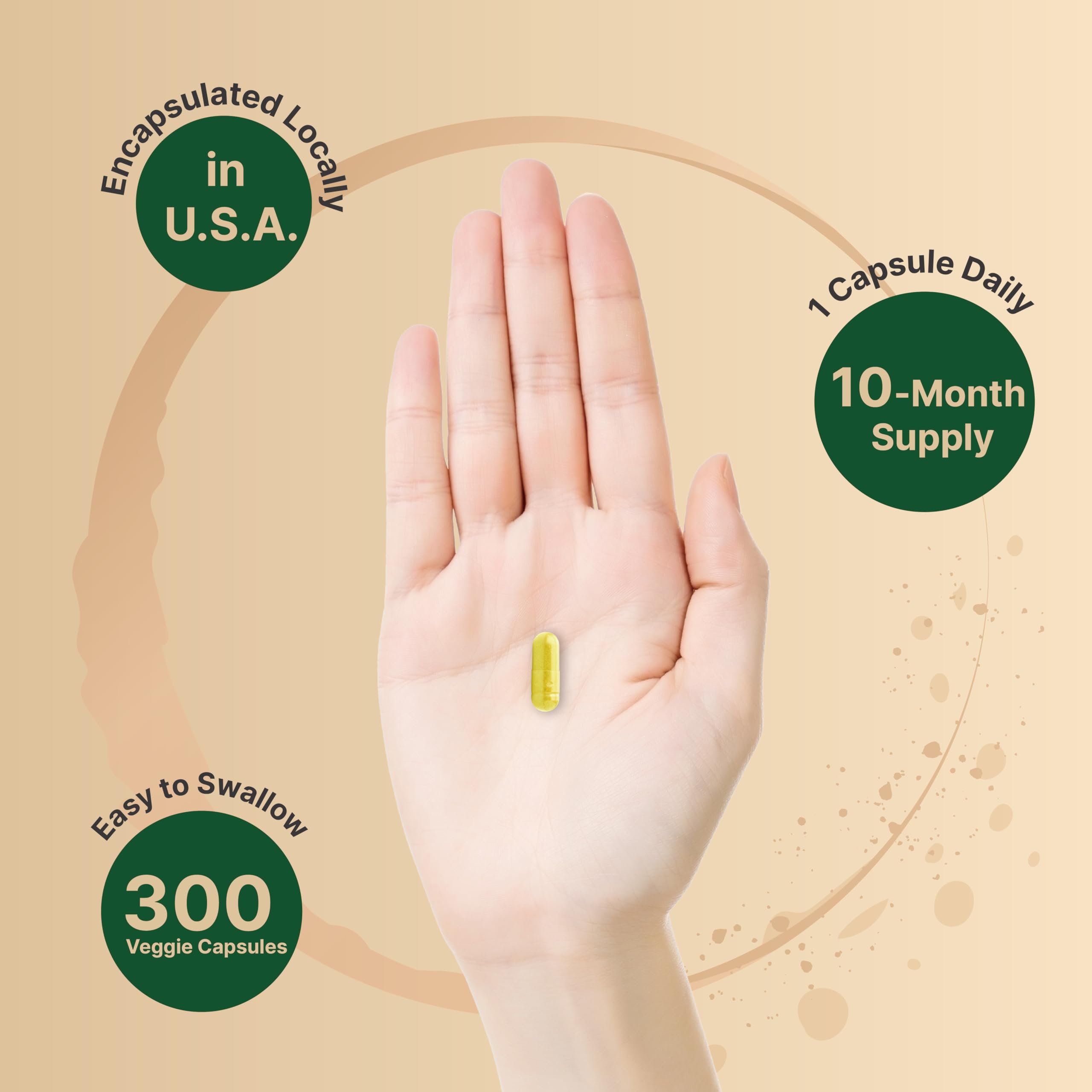 Berberine Supplement 500mg | 300 Veggie Capsules, 97% Pure Berberine HCL – 5:1 Root NatureBell