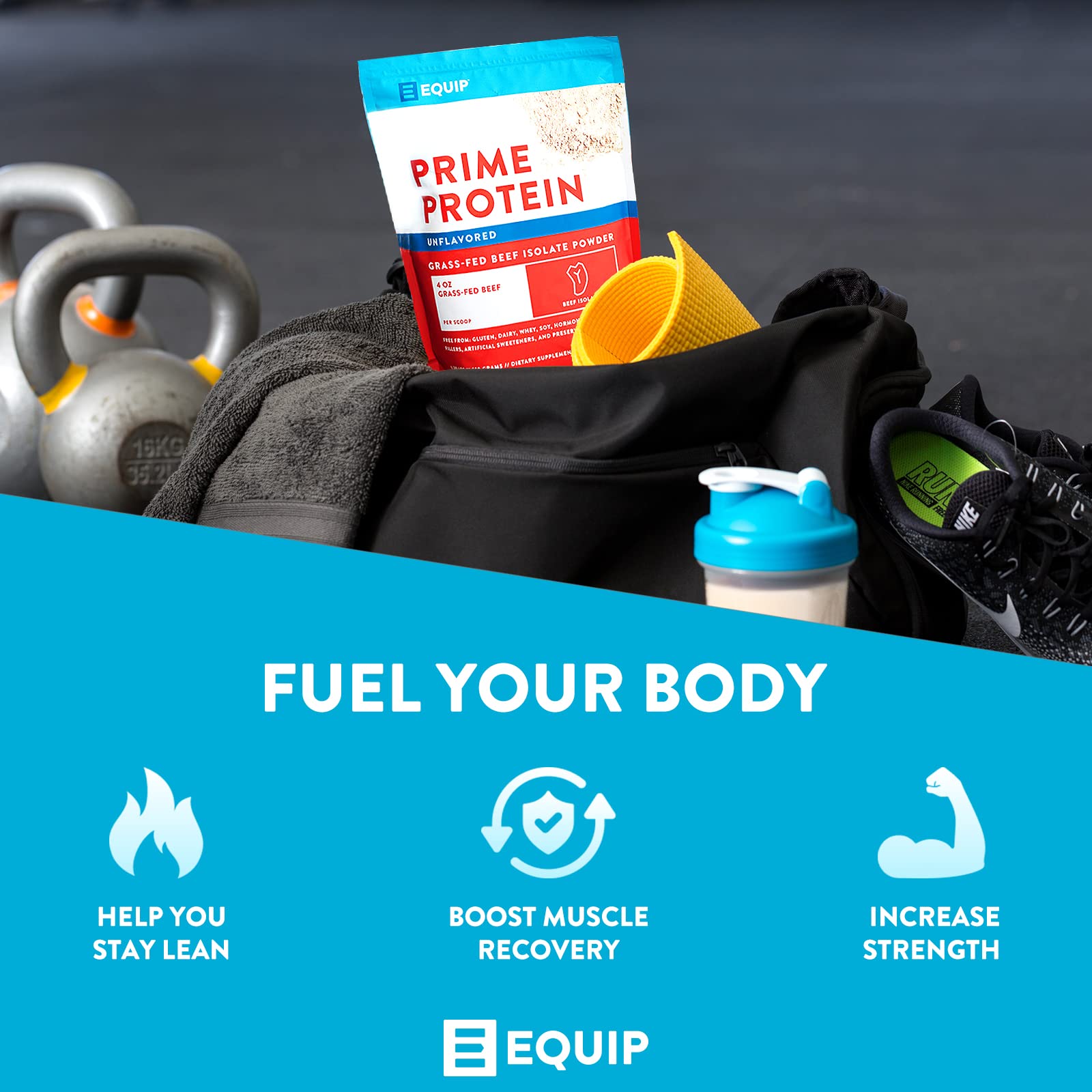 Equip Foods Prime Protein - Grass Fed Beef Protein Powder Isolate - Paleo and Keto Friendl Equip