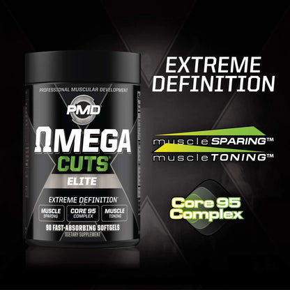 PMD Sports Ultra Pump Fuel Insanity - Pre Workout – Pink Lemonade (30 Servings) Sports Omega Cuts Elite Thermogenic Fat Burner (90 Softgels)