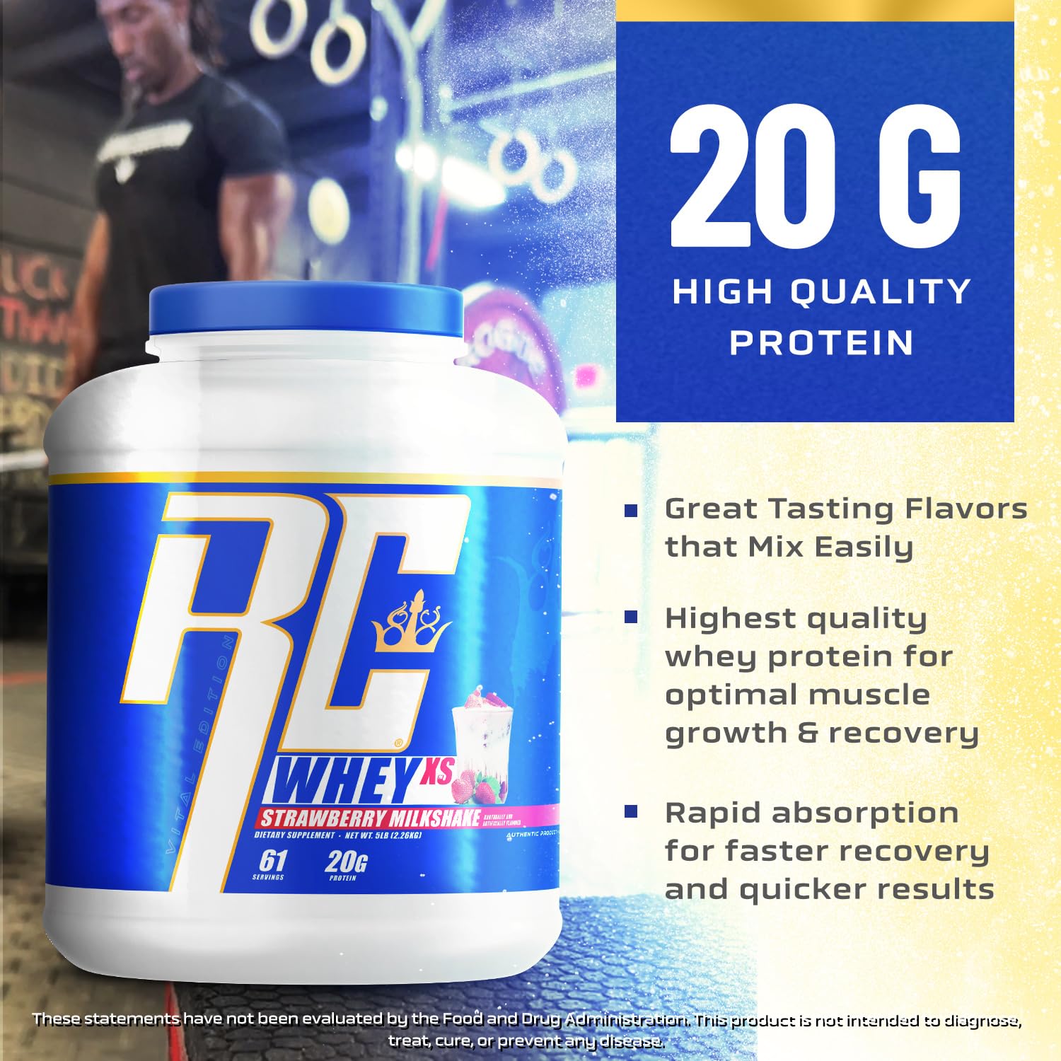 Ronnie Coleman Signature Series Whey XS Protein Powder, Pre Workout Shake Mix Ronnie Coleman Signature Series