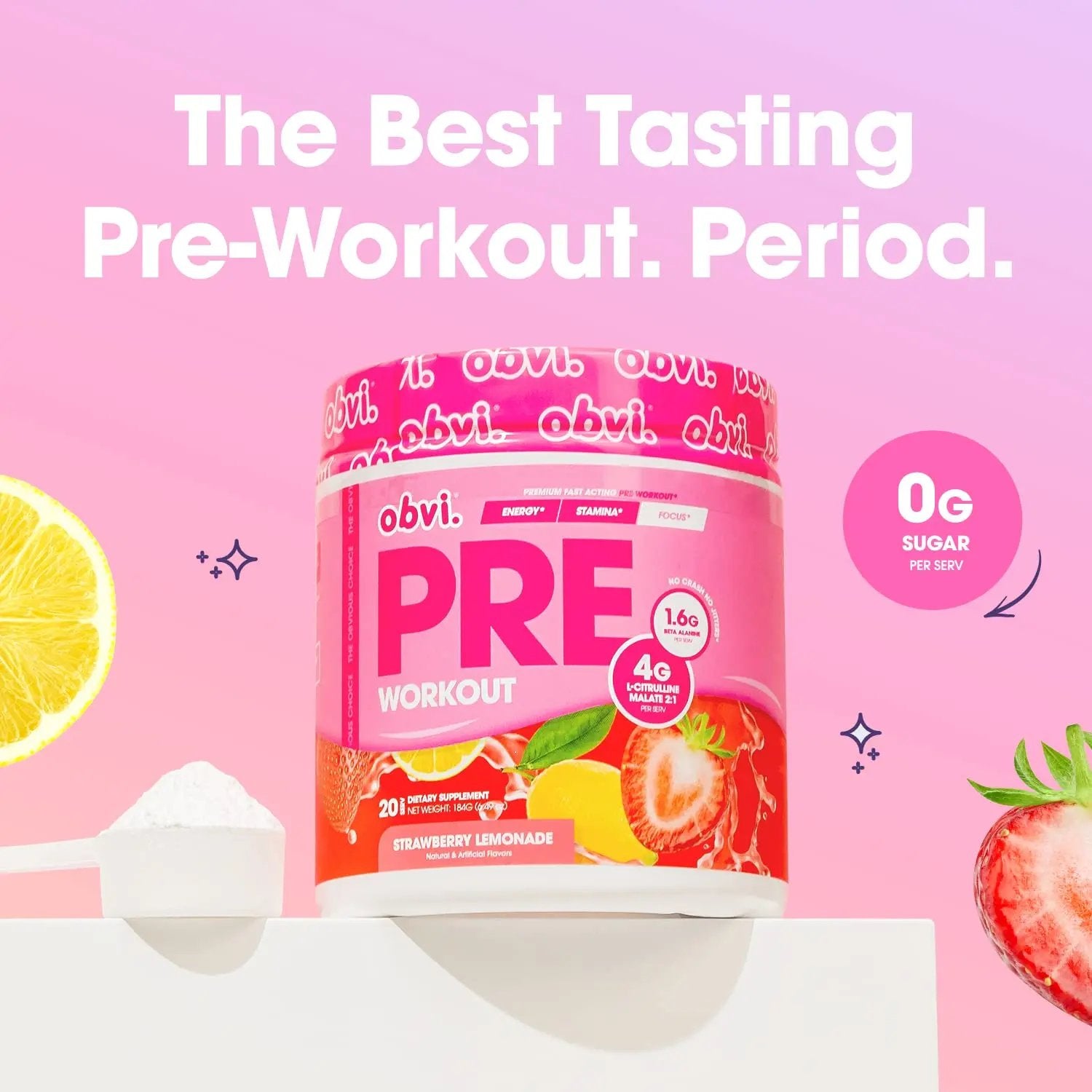 Obvi Pre Workout for Women, Preworkout, Designed for Energy, Stamina and Focus Obvi