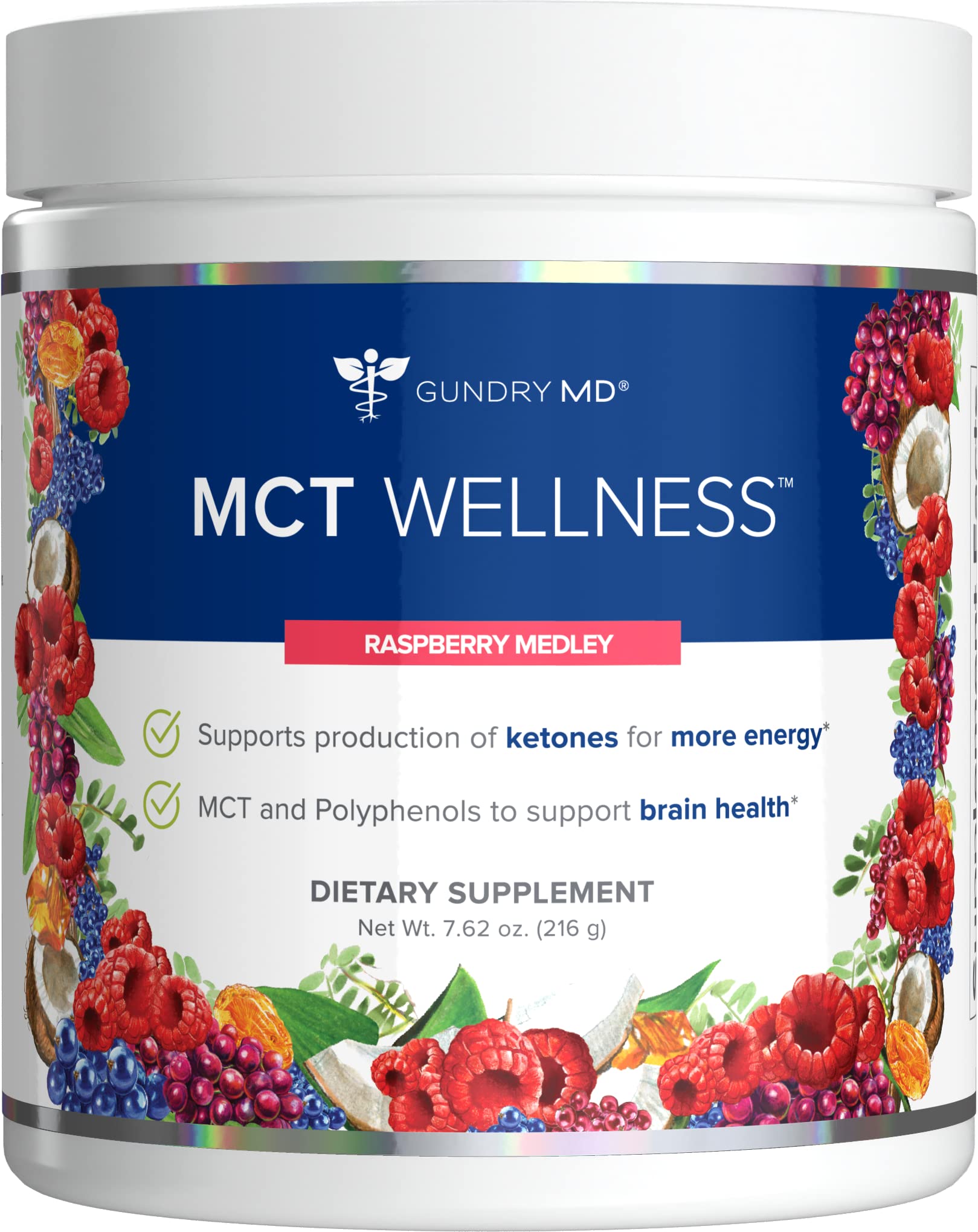 Gundry MD MCT Wellness Powder to Support Energy, Ketone Production and Brain Health