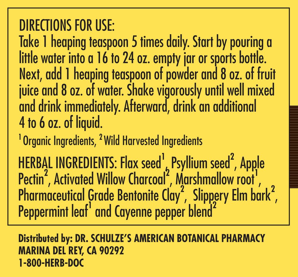 Dr. Schulze’s | Intestinal Formula #2 | Herbal Colon Cleanse Formula | Natural Detox Powder Dr. Schulze's