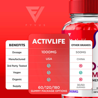 (2 Pack) Activlife Keto ACV Gummies Activelife Keto Advanced, Active Life Keto