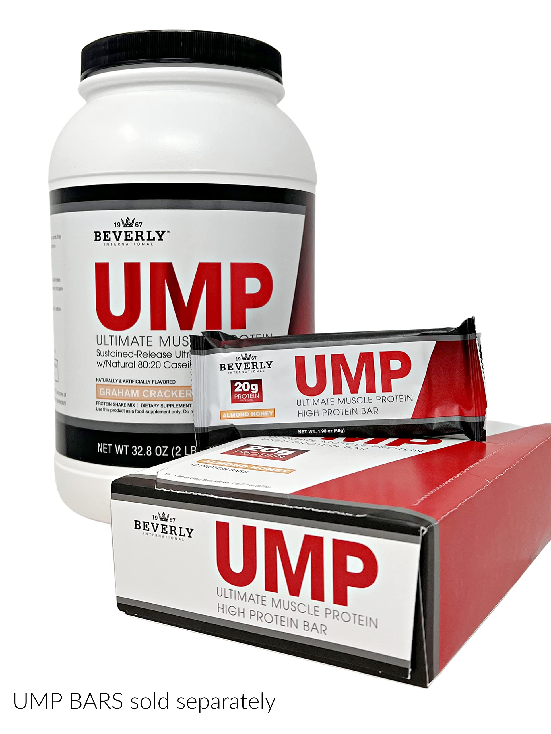 Beverly International UMP Protein Powder, Graham Cracker. Unique Whey-Casein Ratio Beverly International
