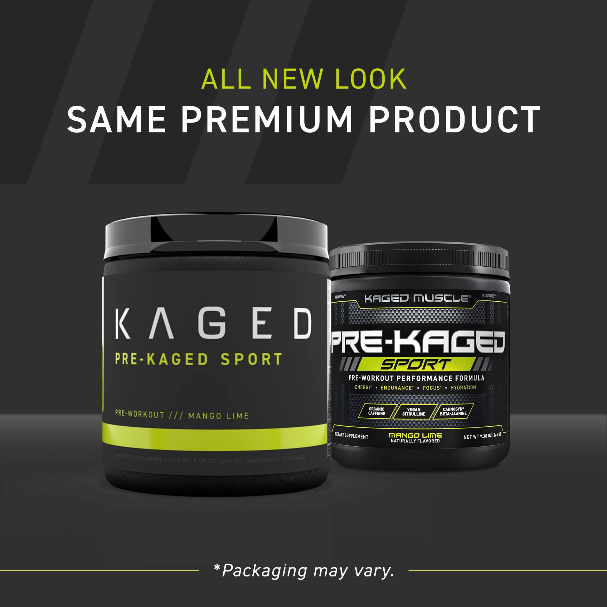 Kaged Athletic Sport Pre Workout Powder | Mango Lime | Energy Supplement for Endurance Kaged