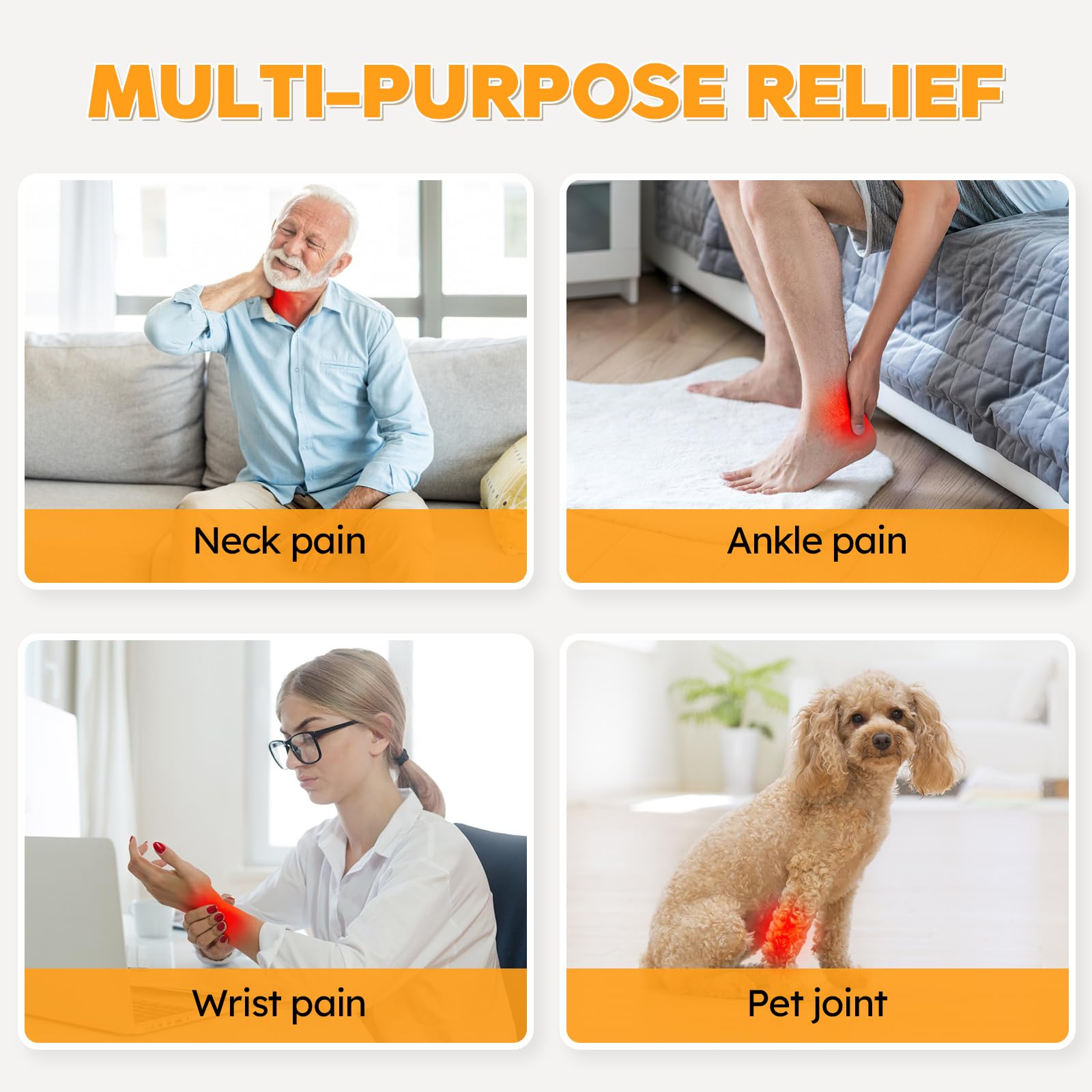 Doinart Red Light Therapy Belt for Neck, Portable Near Infrared Light Therapy for Face Doinart