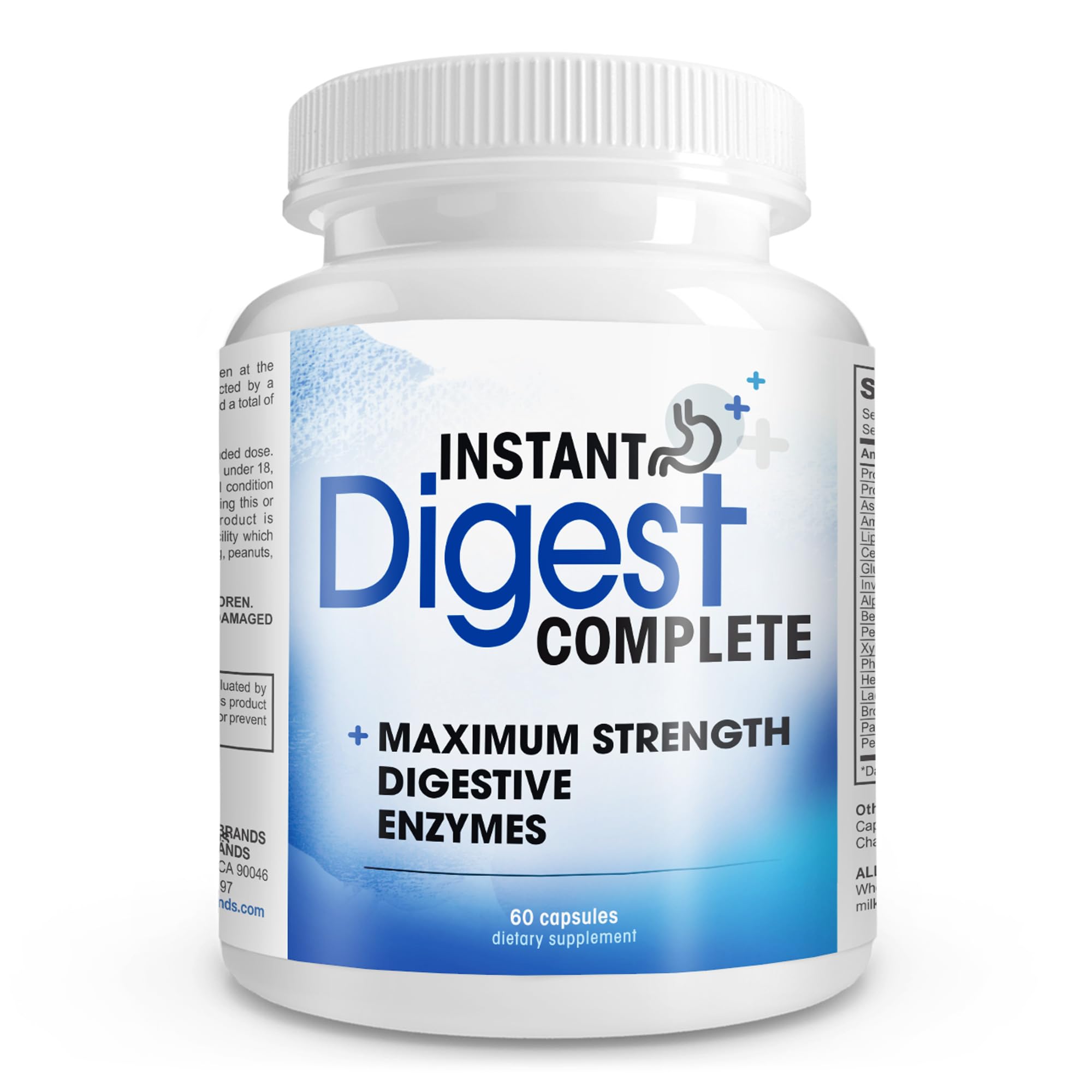 Instant Digest Complete 2-in-1 Probiotic Digestive Enzymes, 60 Capsules Instant Brands