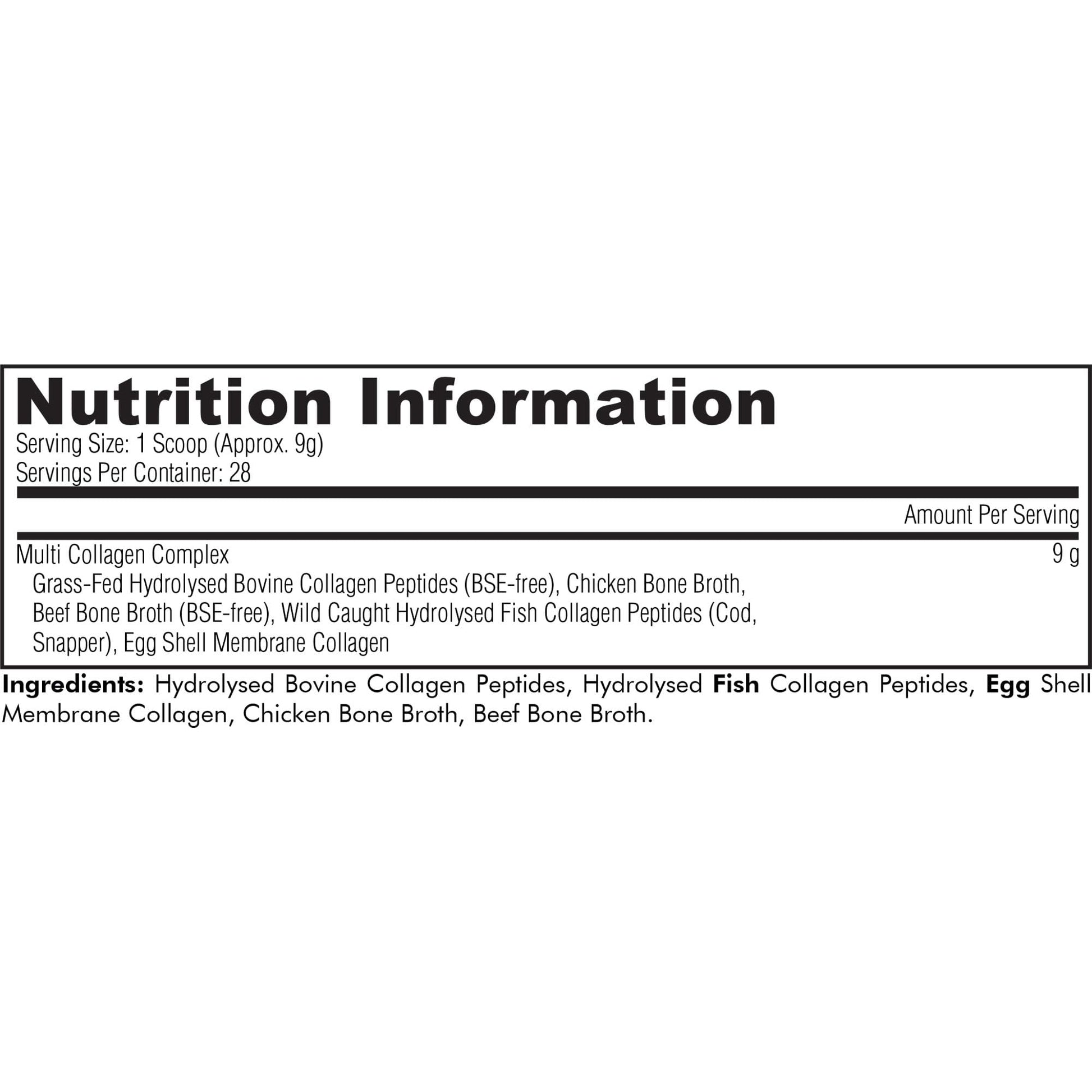 Codeage Multi Collagen Protein Powder Peptides, Hydrolyzed, Type I, II, III, V, X Grass Fed All in One Super Bone Codeage