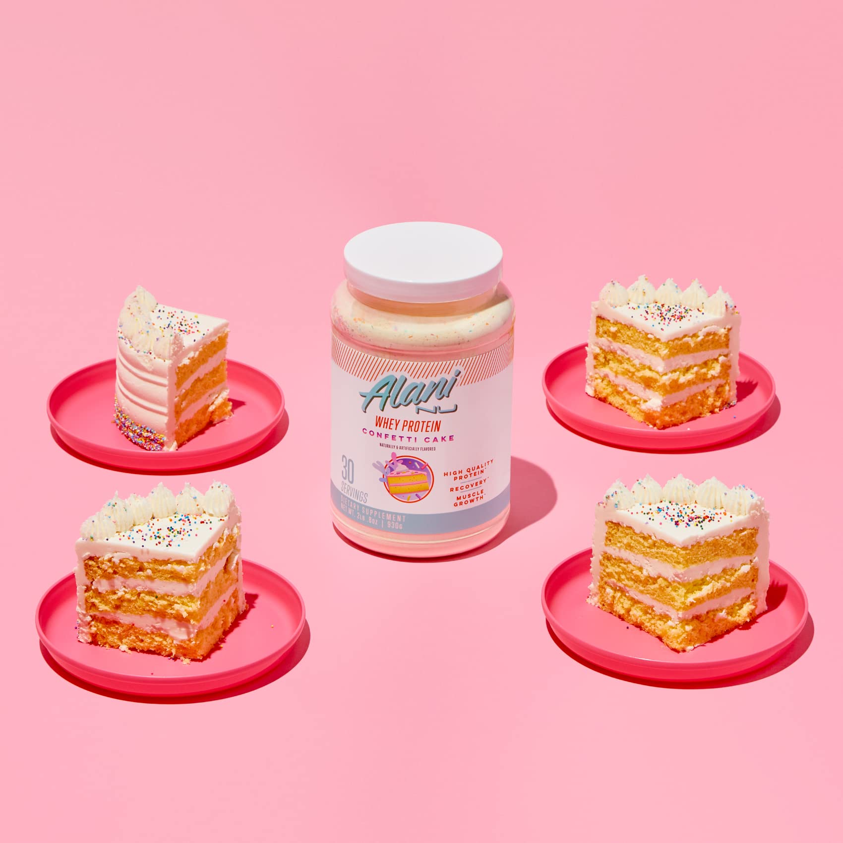 Alani Nu Whey Protein Powder Confetti Cake | 23g Protein with Low Sugar & Digestive Enzymes Alani Nu