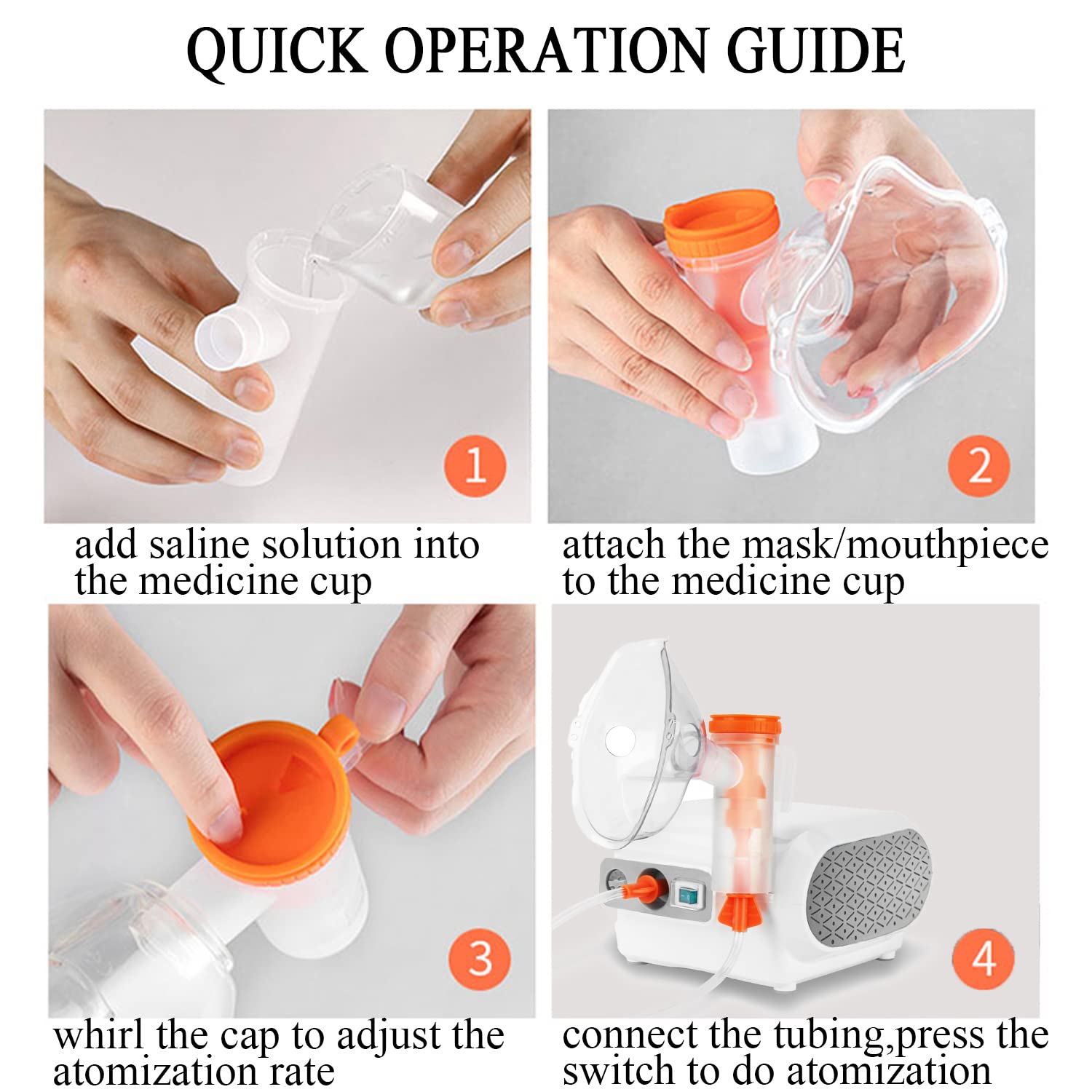 MAYLUCK Portable Compressor Nebulizer, Nebulizer Machine with 1 Set Mayluck