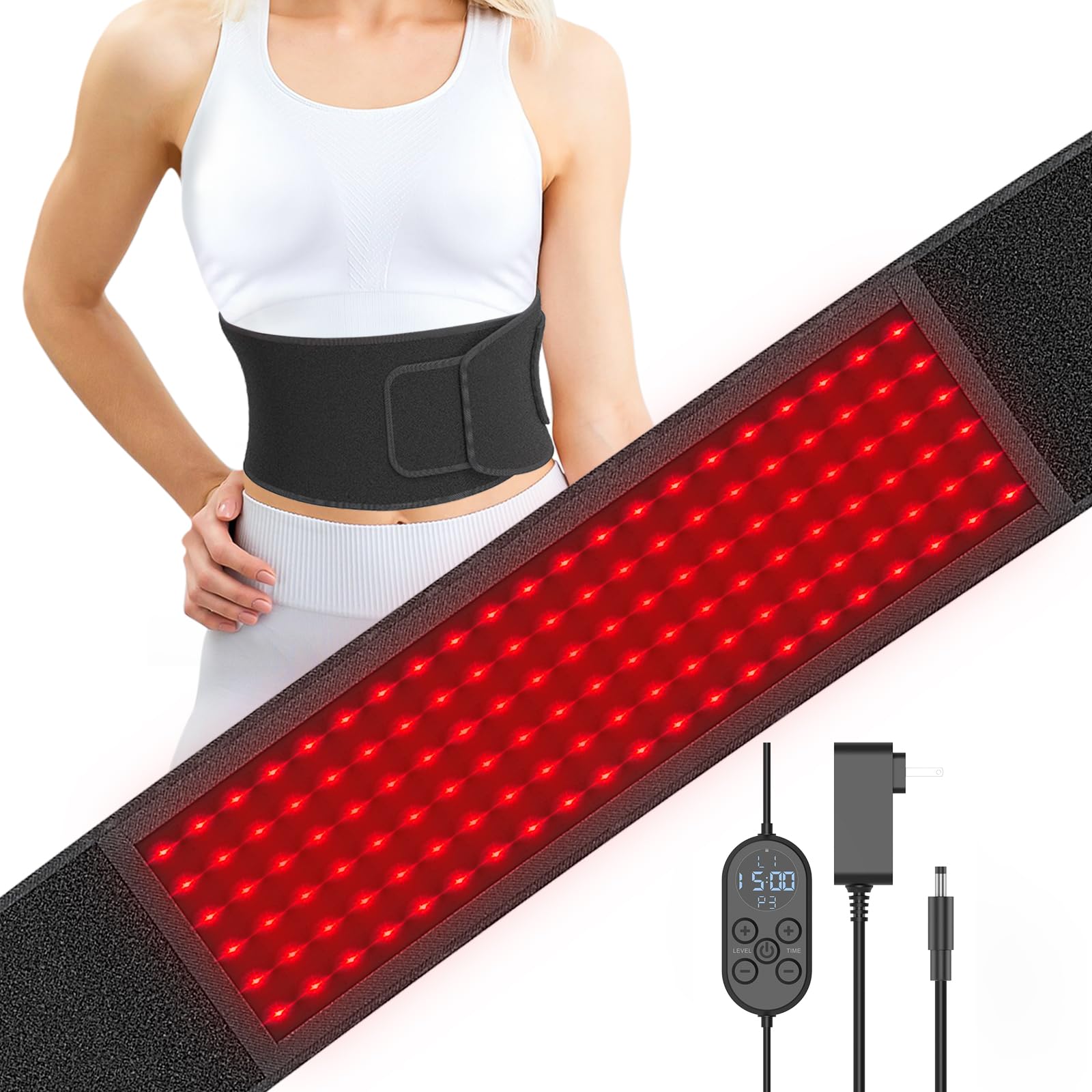 Red Light Therapy Belt Near-Infrared-Light Therapy Wrap for Body Wearable Large Pad