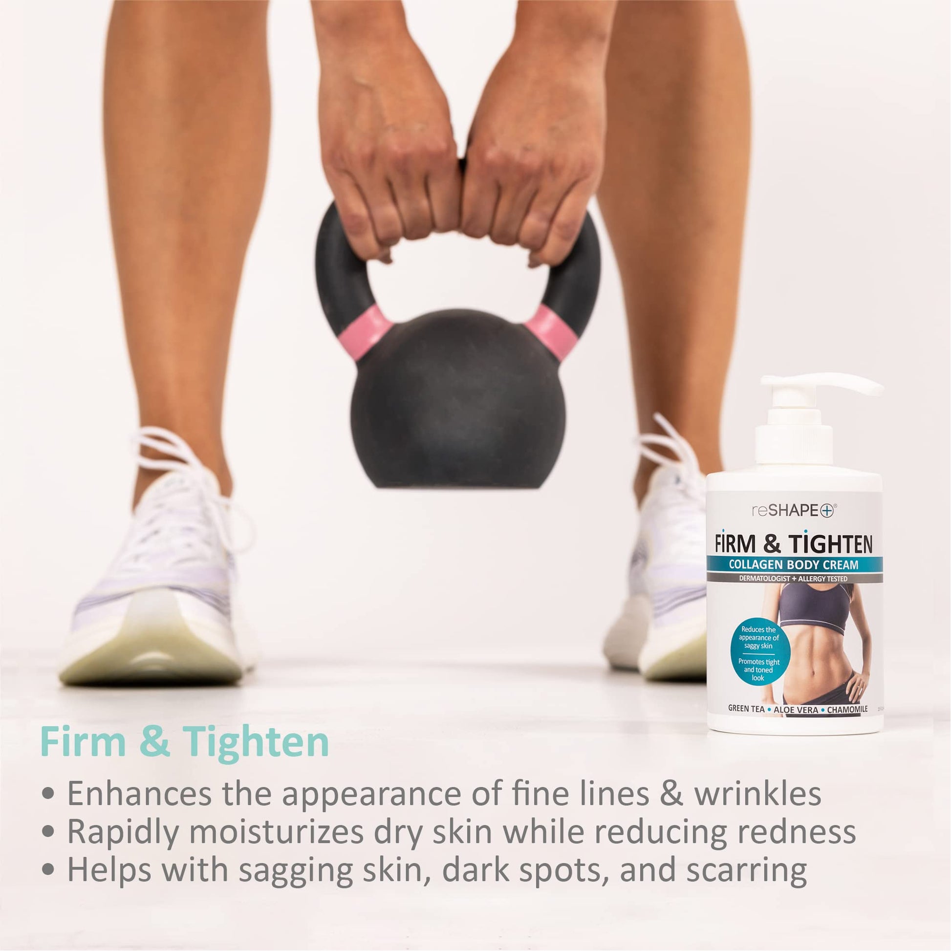 Reshape+ Collagen Body & Face Cream Moisturizing Skin Care Lotion, Skin Tightening Cellulite Reshape+