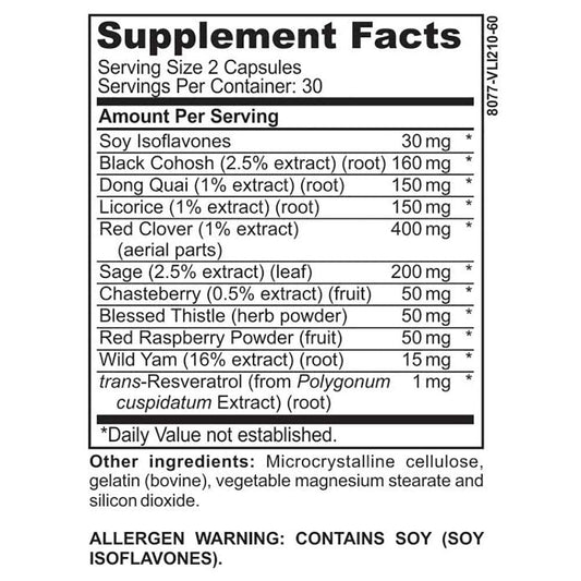 Femina + for Perimenopause and Menopause, with Black Cohosh - 60 Softgel Capsules