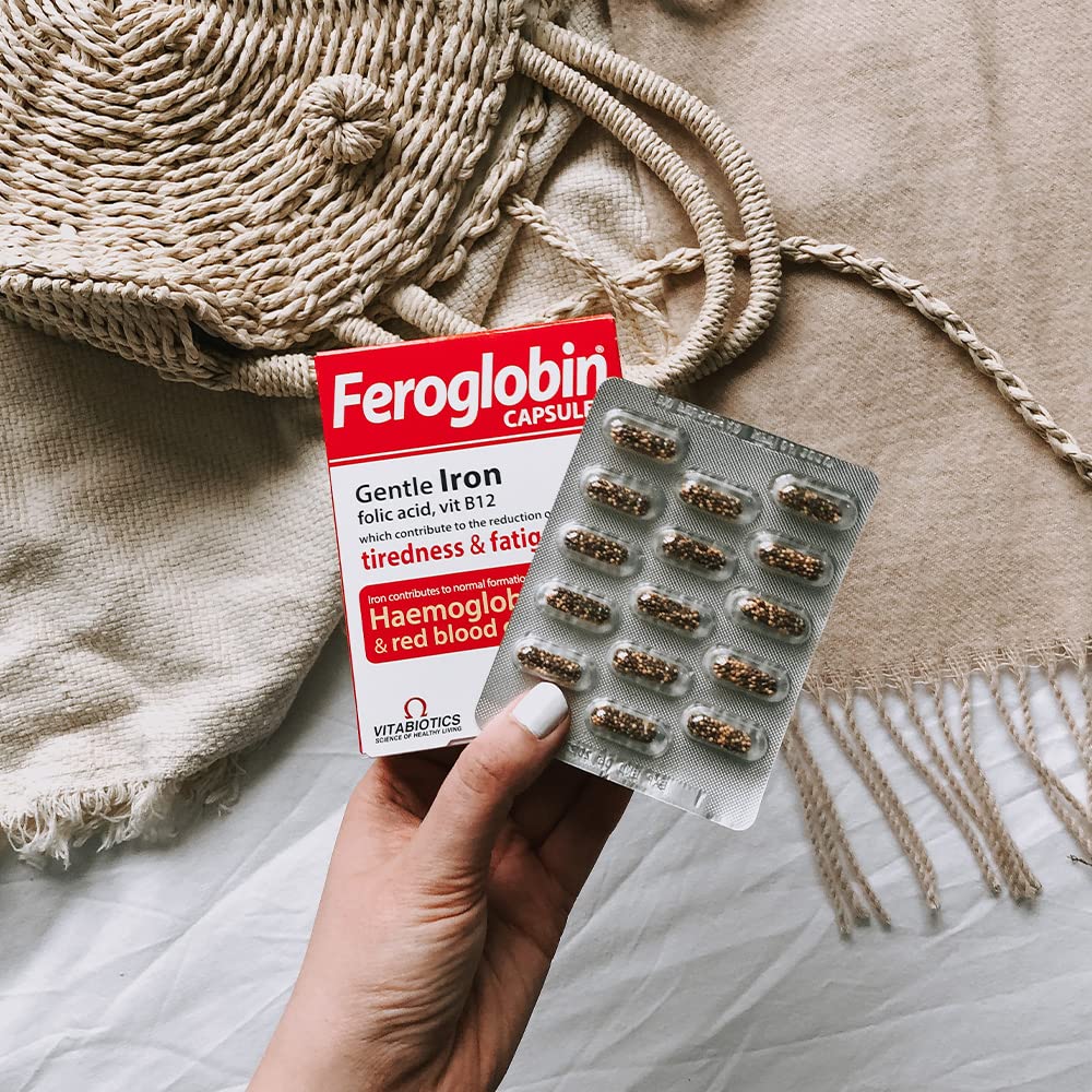Feroglobin Iron Capsule Helps to reduce tiredness and fatigue Feroglobin