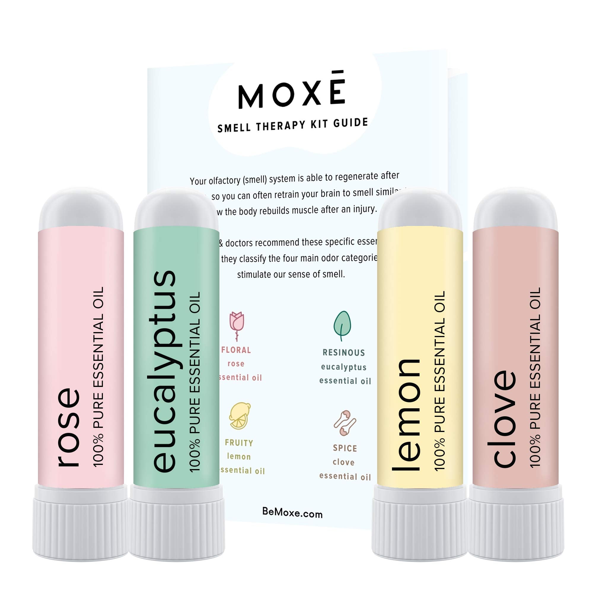 MOXĒ Smell Training Kit, Made in USA, 4 Essential Oils, Olfactory Regeneration, Helps Restore Sense
