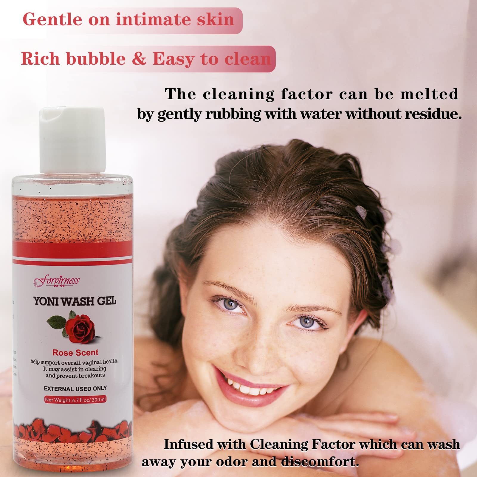 forvirness Feminine Wash with Cleaning Factor, Vaginal Wash - Clean, Remove Odor, pH Balance forvirness