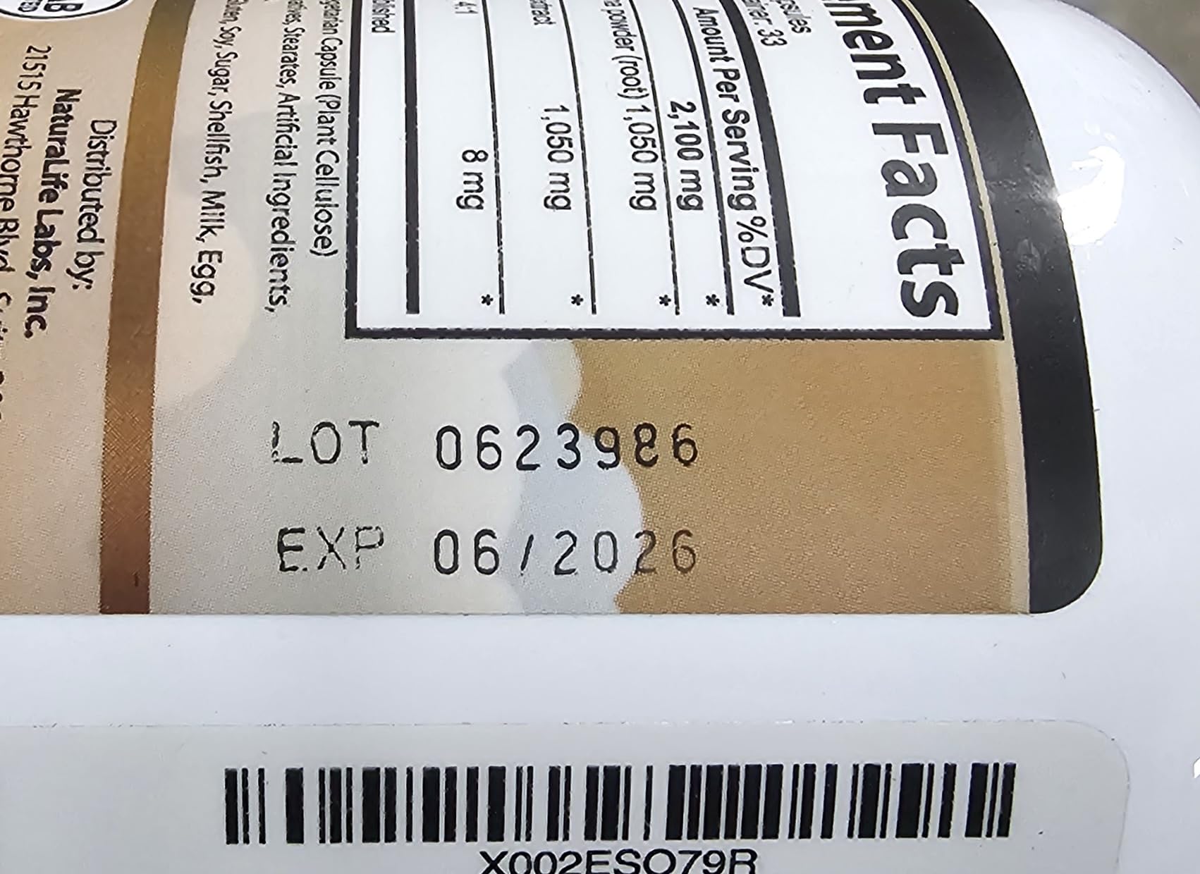 Organic Ashwagandha 2,100 mg - 100 Vegan Capsules Pure Organic Ashwagandha Powder NaturaLife Labs A Higher Standard