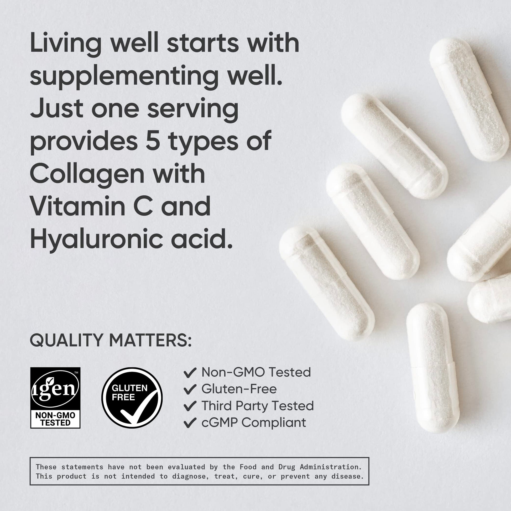 Sports Research Multi Collagen Pills (Type I, II, III, V, X) Hydrolyzed Collagen Peptides Sports Research