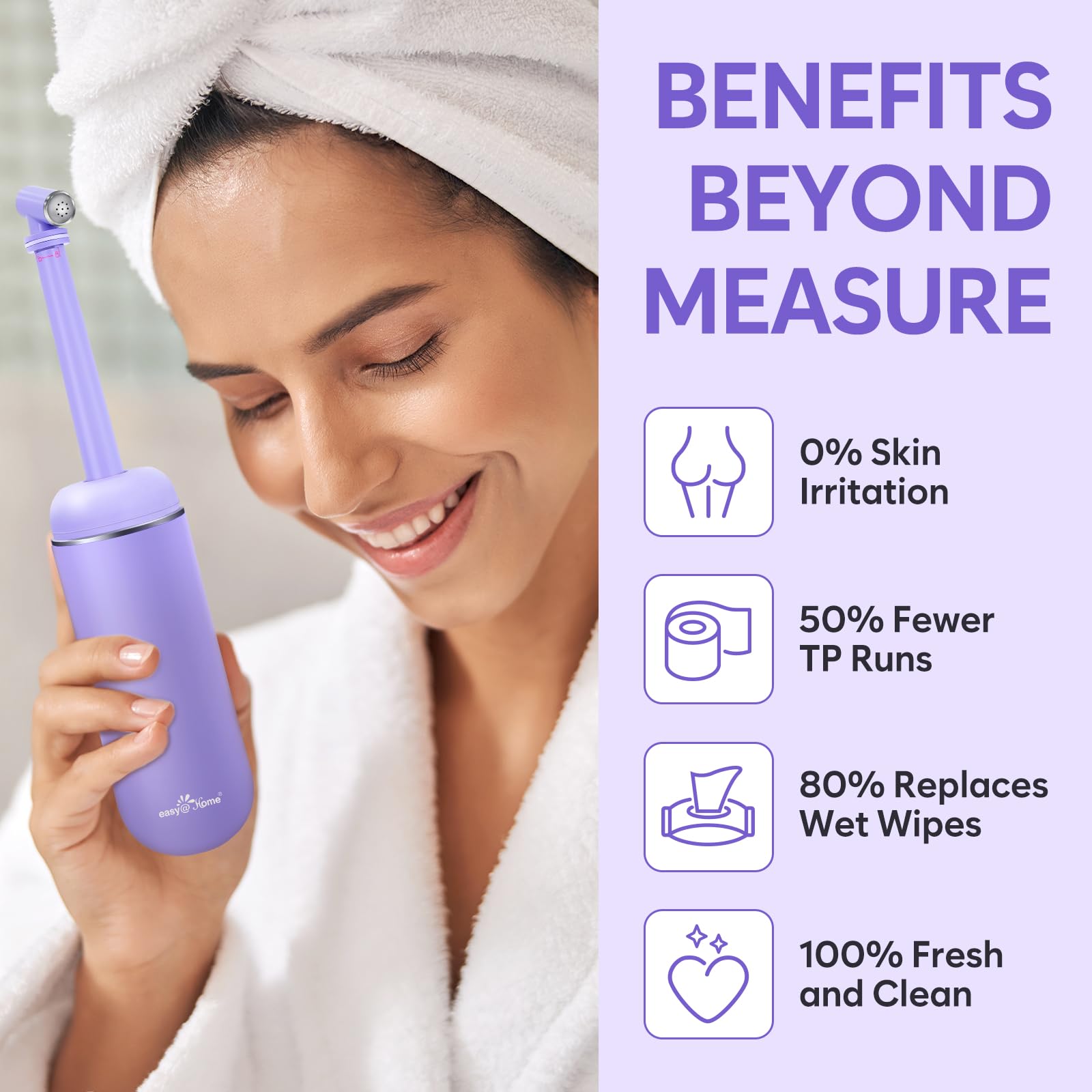 Portable Peri Bottle for Postpartum & Perineal Care: Easy@Home Handheld Bidet Perfect for Personal Easy@Home