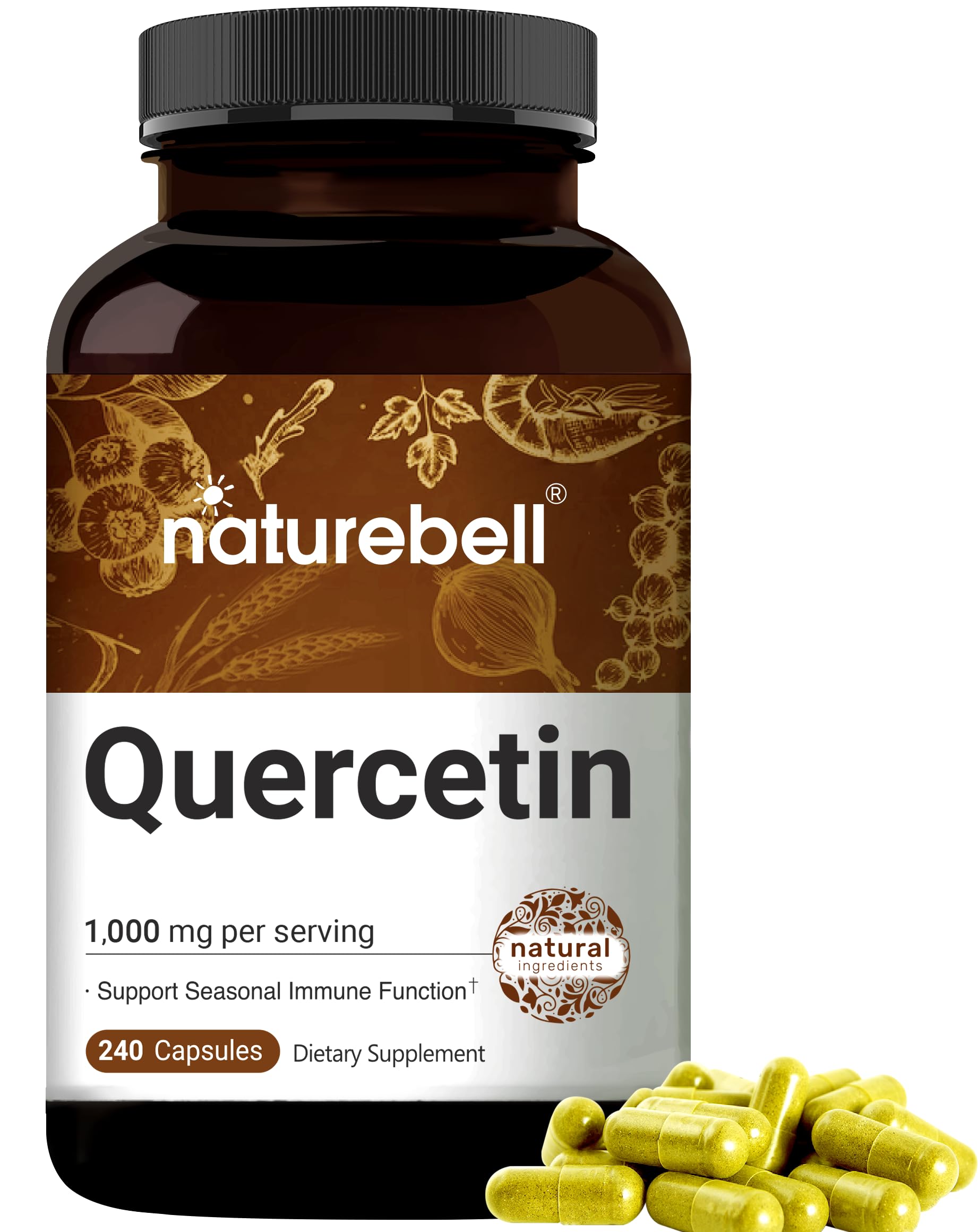 NatureBell Quercetin 1000mg Per Serving | 240 Capsules, Ultra Strength Quercetin
