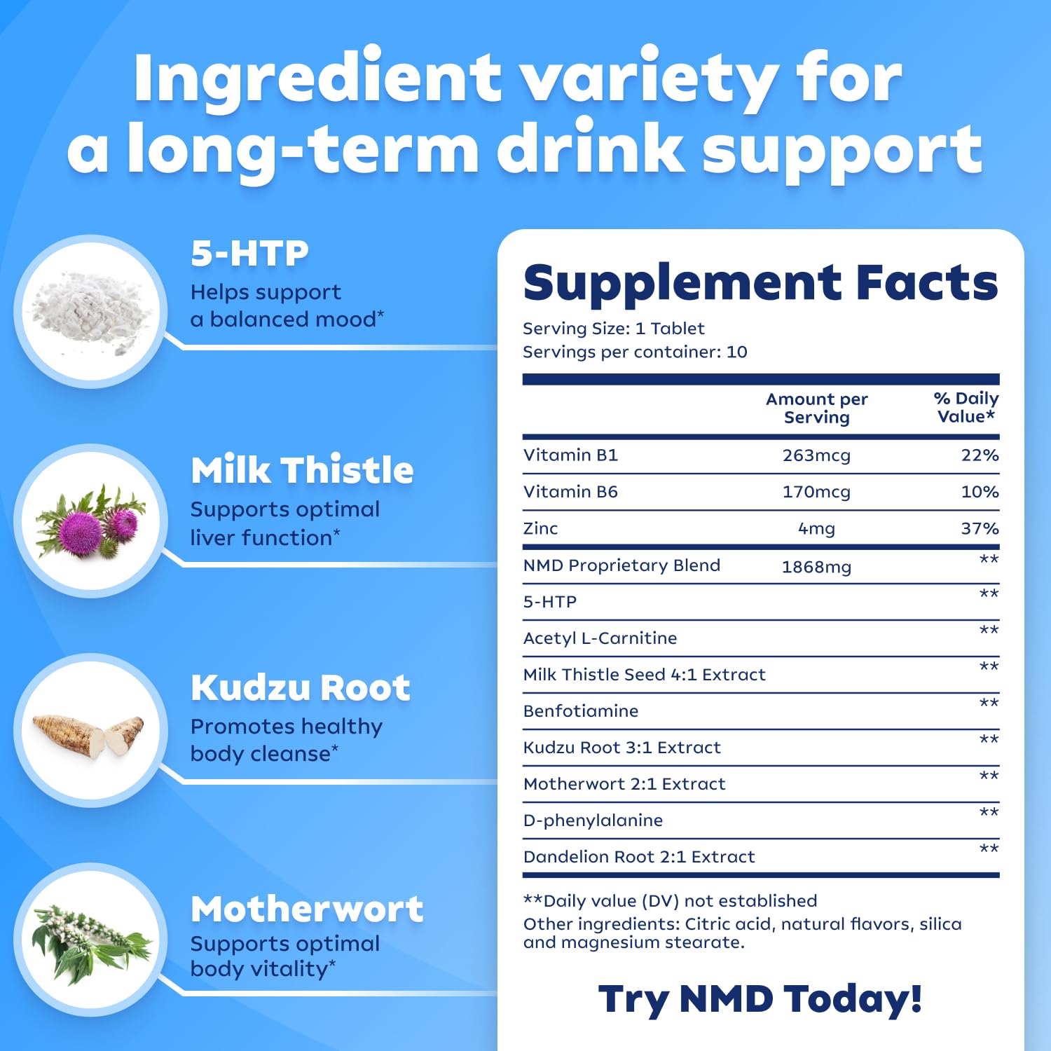 NoMoreDrinks Alcohol Cravings Reducer - Stop Drinking Alcohol Supplements & Liver Erectogen