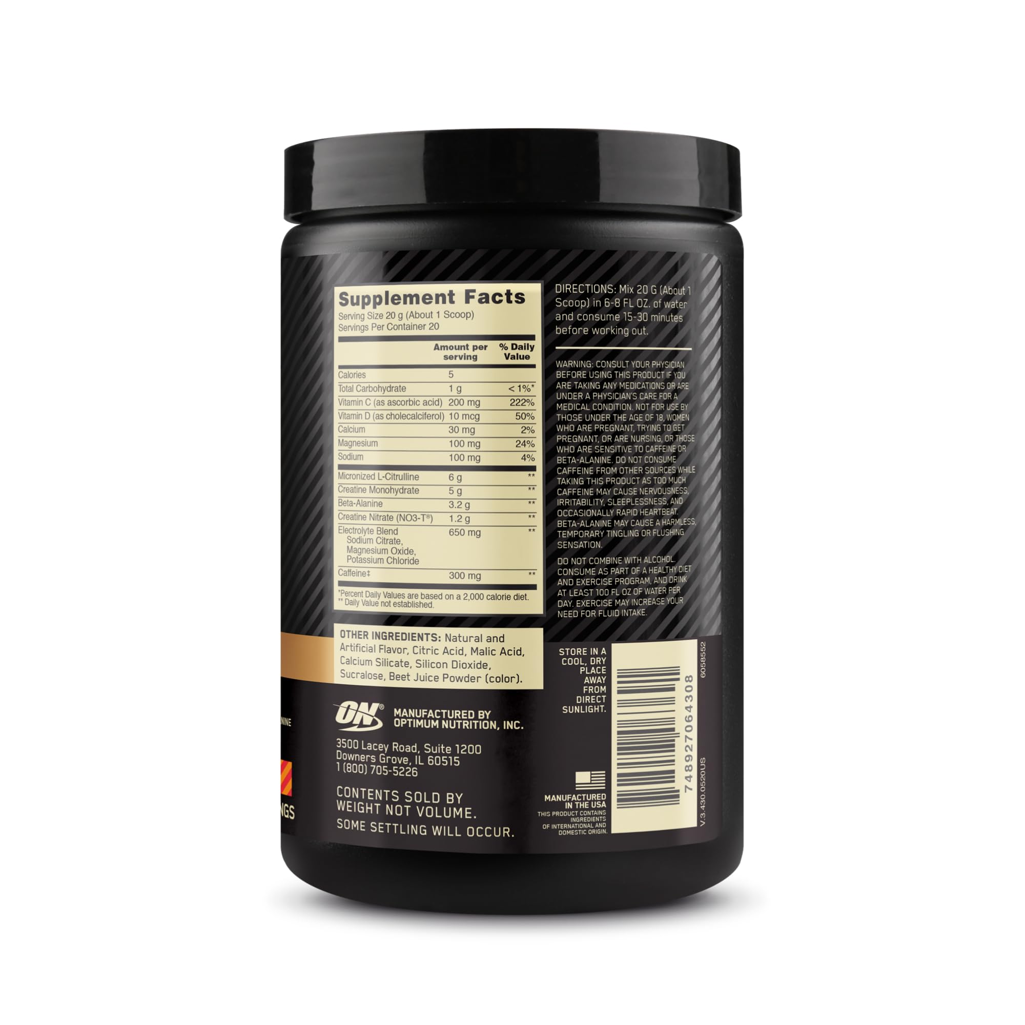 Optimum Nutrition Gold Standard Pre Workout Advanced, with Creatine, Beta-Alanine Optimum Nutrition