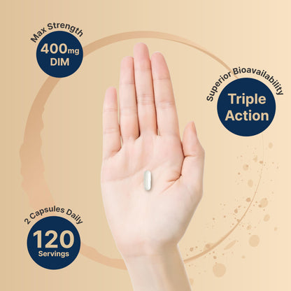 NatureBell DIM 400mg as Diindolylmethane, 240 Veggie Capsules | with Broccoli & Black Pepper